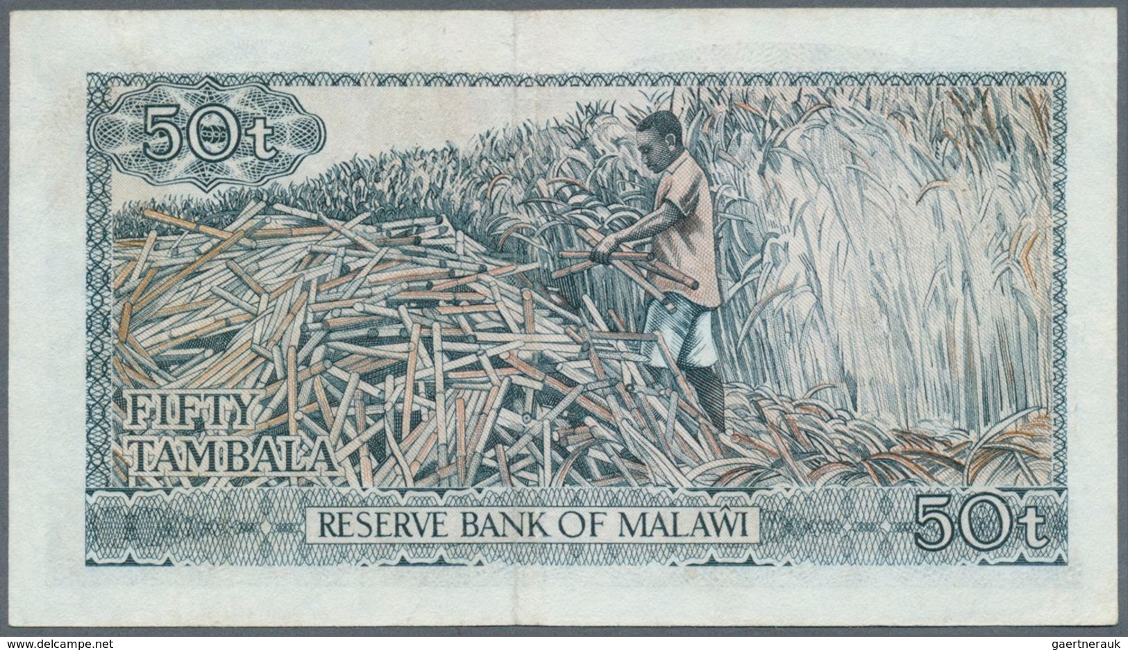 01964 Malawi: Set With 3 Banknotes 1960's/70's Containing 50 Tambala, 1 Pound And 10 Kwacha, P.3, 9, 21 In - Malawi