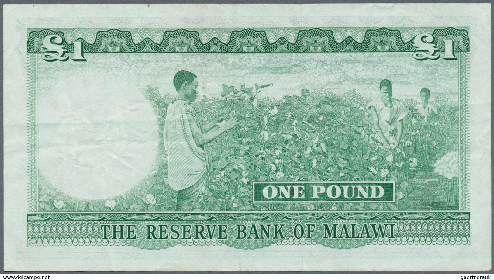 01964 Malawi: Set With 3 Banknotes 1960's/70's Containing 50 Tambala, 1 Pound And 10 Kwacha, P.3, 9, 21 In - Malawi