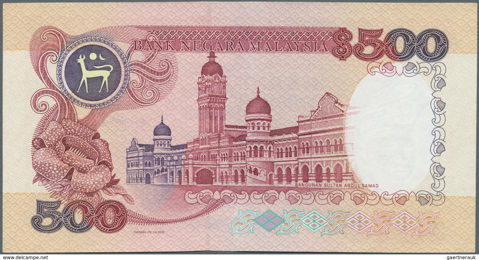 01993 Malaysia: 500 Ringgit ND P. 33, Key Note Of The Series, In Condition: XF+ To AUNC. - Maleisië