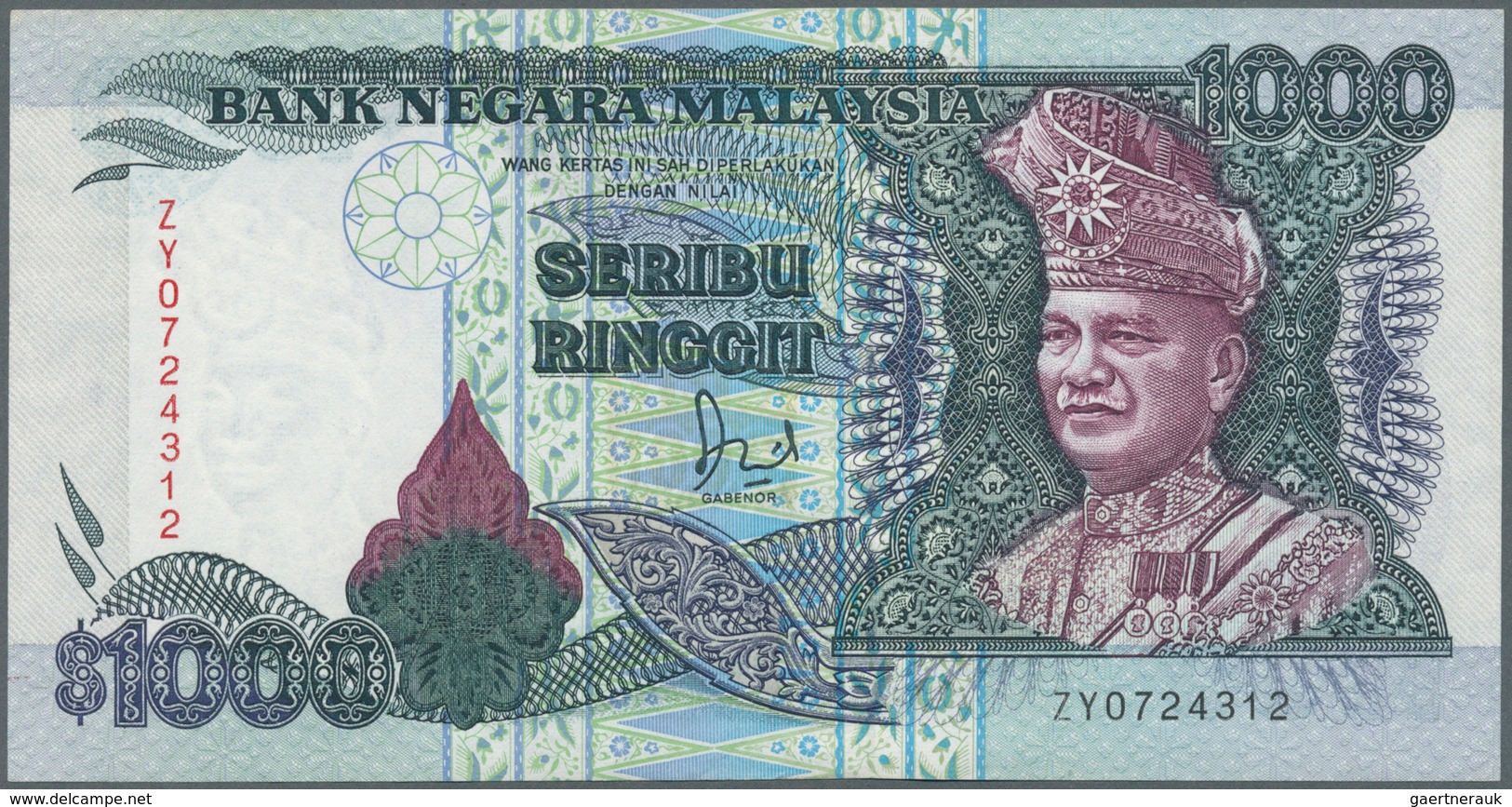 01994 Malaysia: 1000 Ringgit ND P. 34, In Condition: AUNC. - Malesia