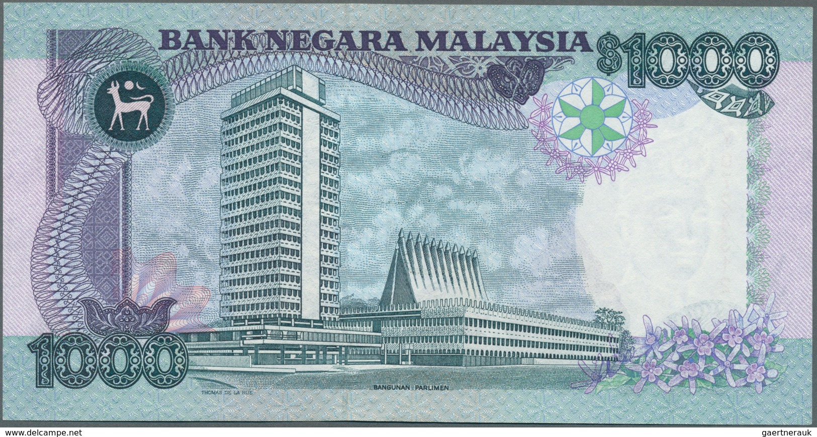 01994 Malaysia: 1000 Ringgit ND P. 34, In Condition: AUNC. - Malasia