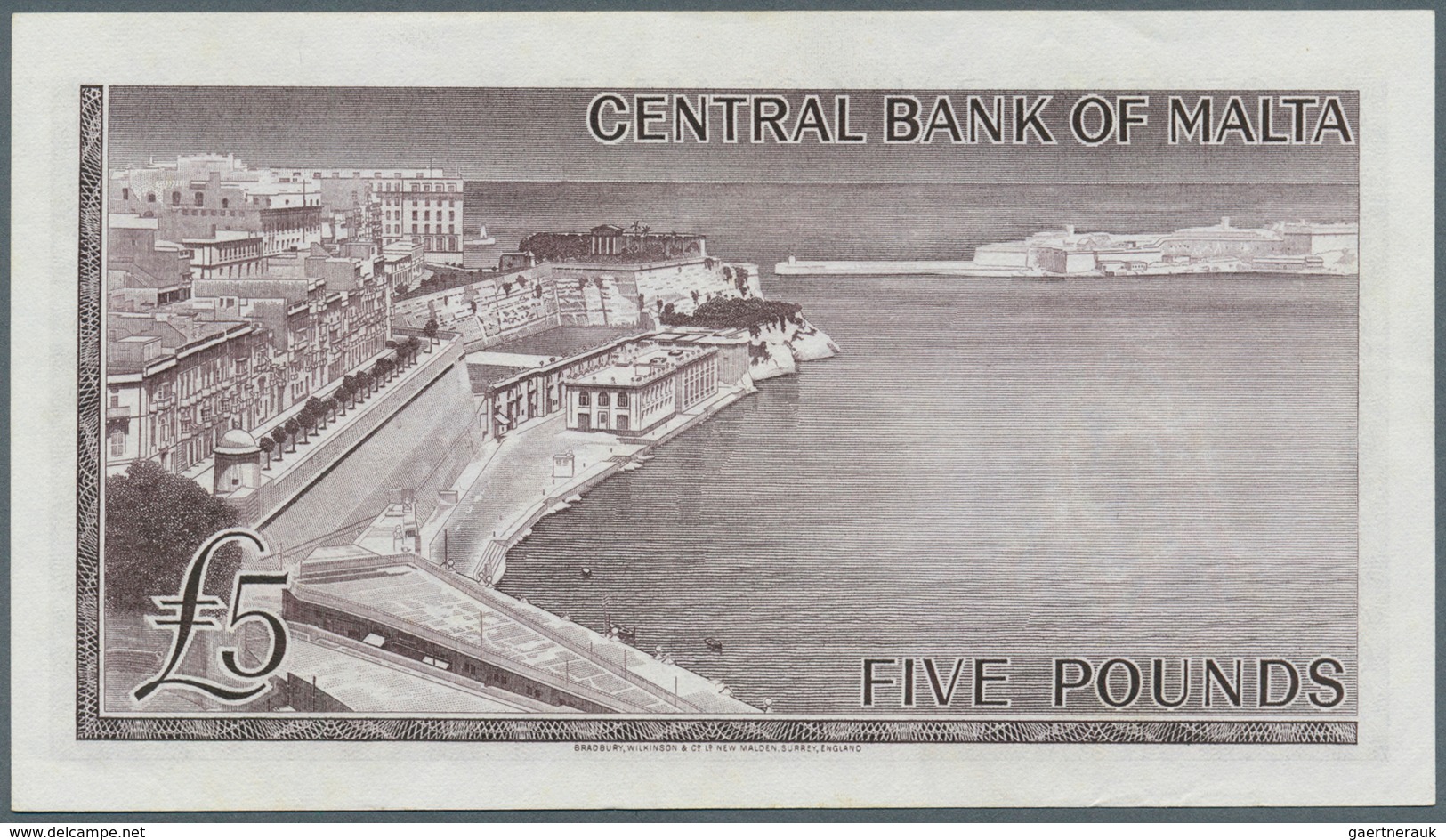 02016 Malta: 5 Pounds ND(1968) P. 30a, Light Handling In Paper, No Strong Folds, No Holes Or Tears, Condit - Malta