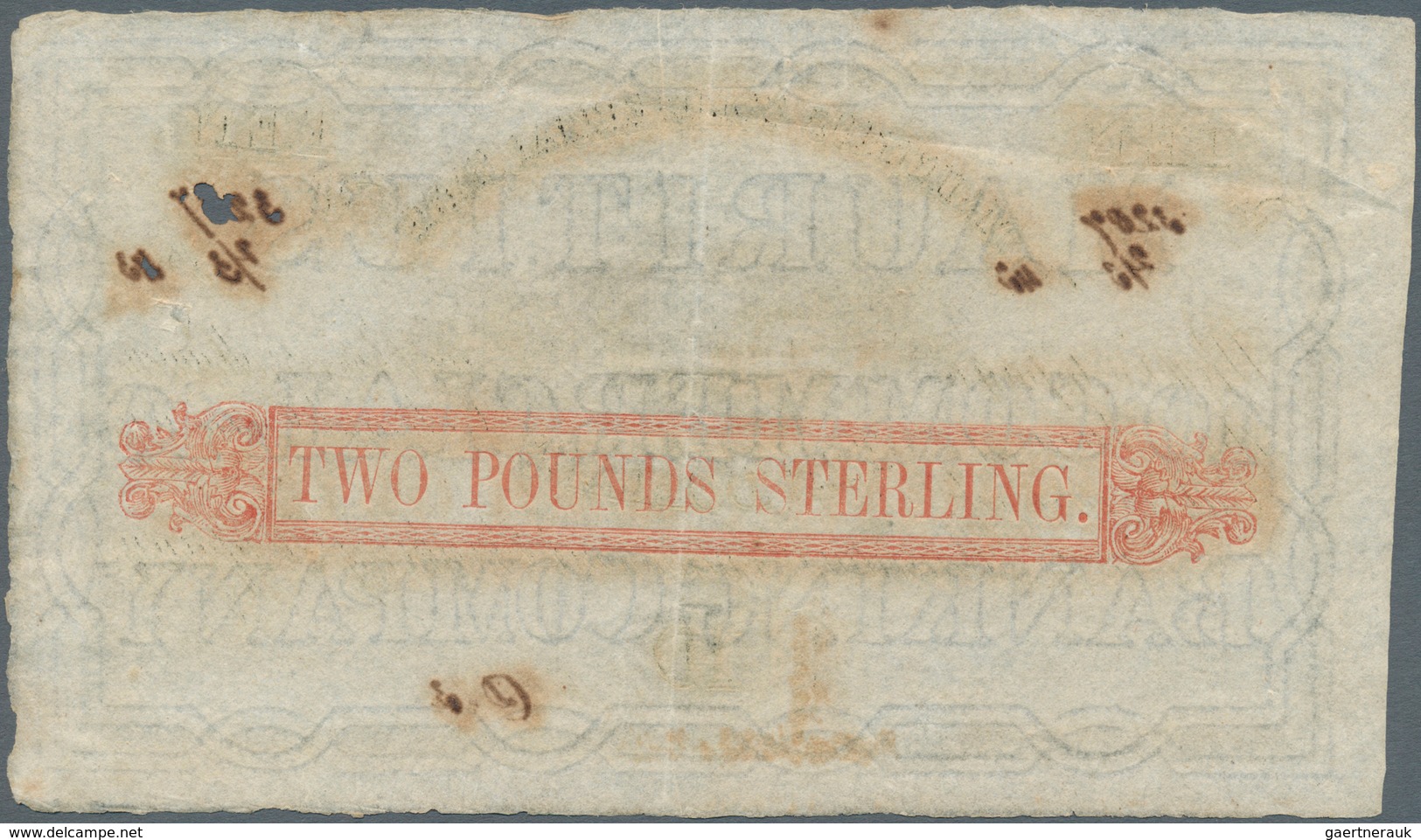 02023 Mauritius: 10 Dollars 1843 P. S122a, Used With Light Folds But Without Tears, Crispness In Paper, Co - Mauricio