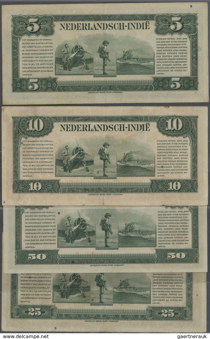 02054 Netherlands Indies / Niederländisch Indien: Set With 7 Banknotes Series 1943 Comprising 50 Cent, 1, - Indes Neerlandesas