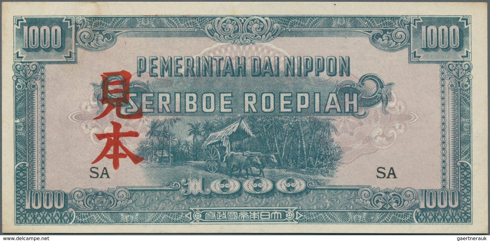 02057 Netherlands Indies / Niederländisch Indien: 1000 Rupiah ND P. 127s, With Specimen Overprint, Rusty T - Indes Neerlandesas