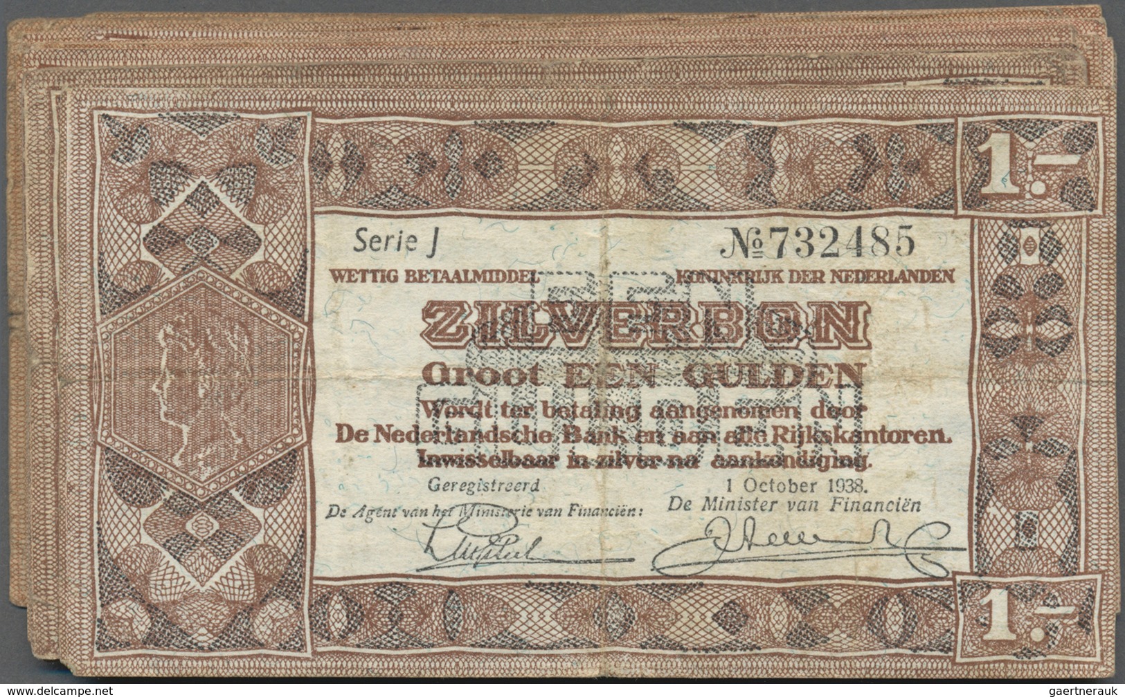 02070 Netherlands / Niederlande: Set Of 41 Notes Zilverbon Containing 20x 2.50 Gulden P. 62 And 20x 1 Guld - Andere & Zonder Classificatie