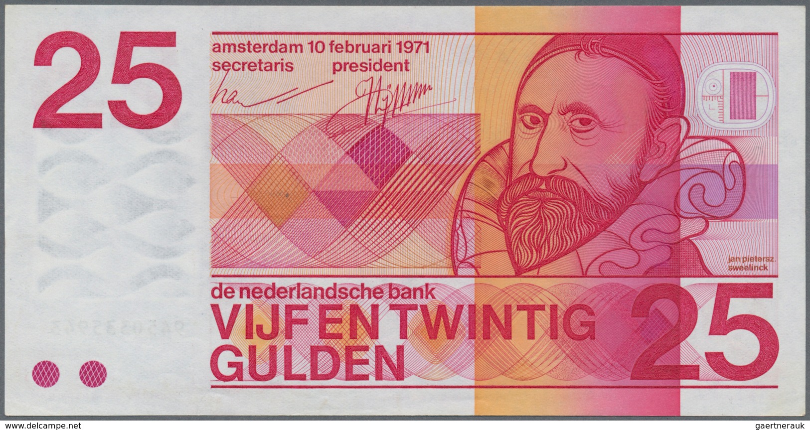 02077 Netherlands / Niederlande: Set Of 3 Banknotes 5 To 25 Fulden 1968/73 P. 91, 92, 95, All In Condition - Otros & Sin Clasificación