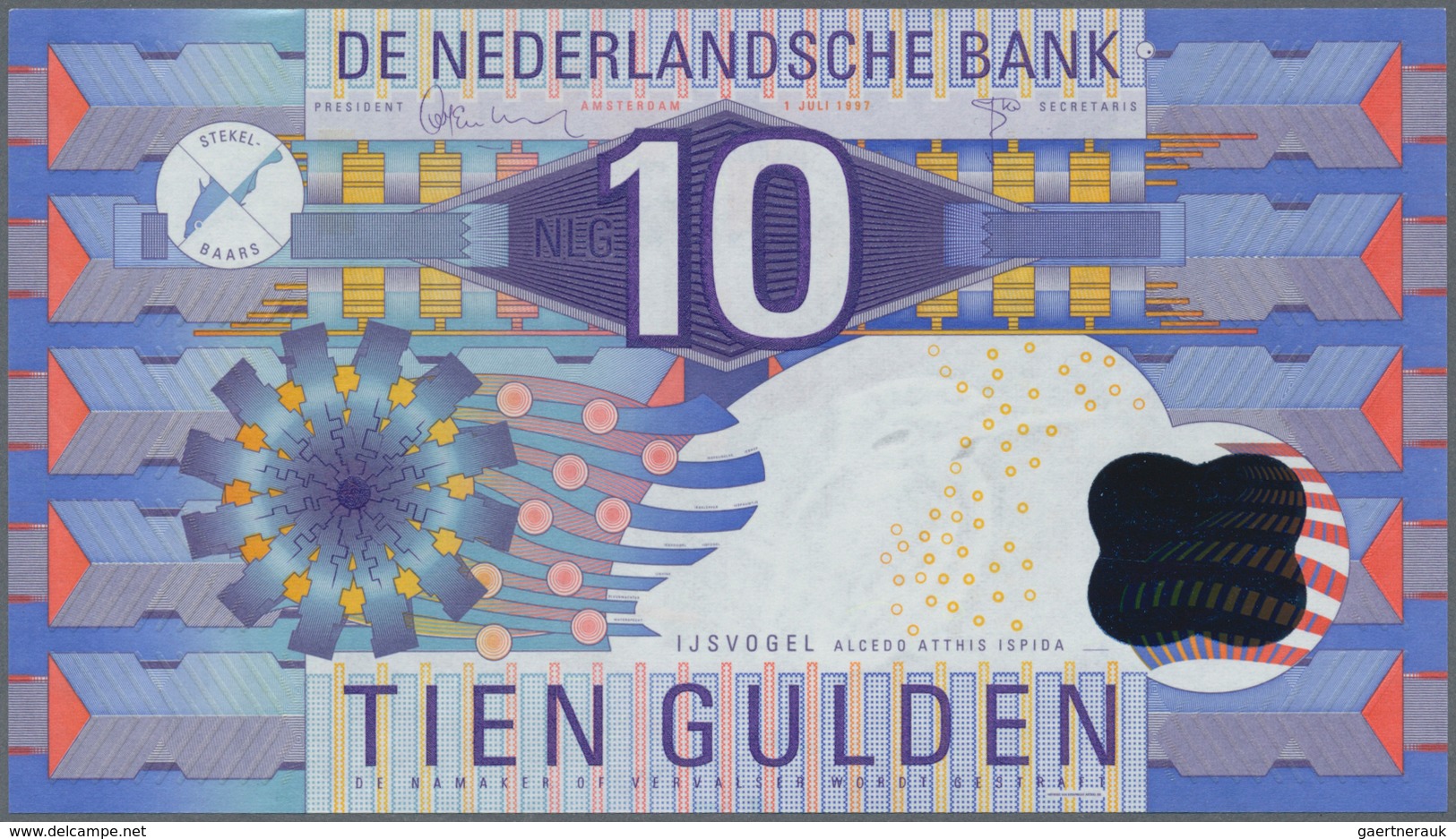02078 Netherlands / Niederlande: Set Of 2 Notes 100 Gulden 1977 & 10 Gulden 1997 P. 97, 99, Both In Condit - Otros & Sin Clasificación