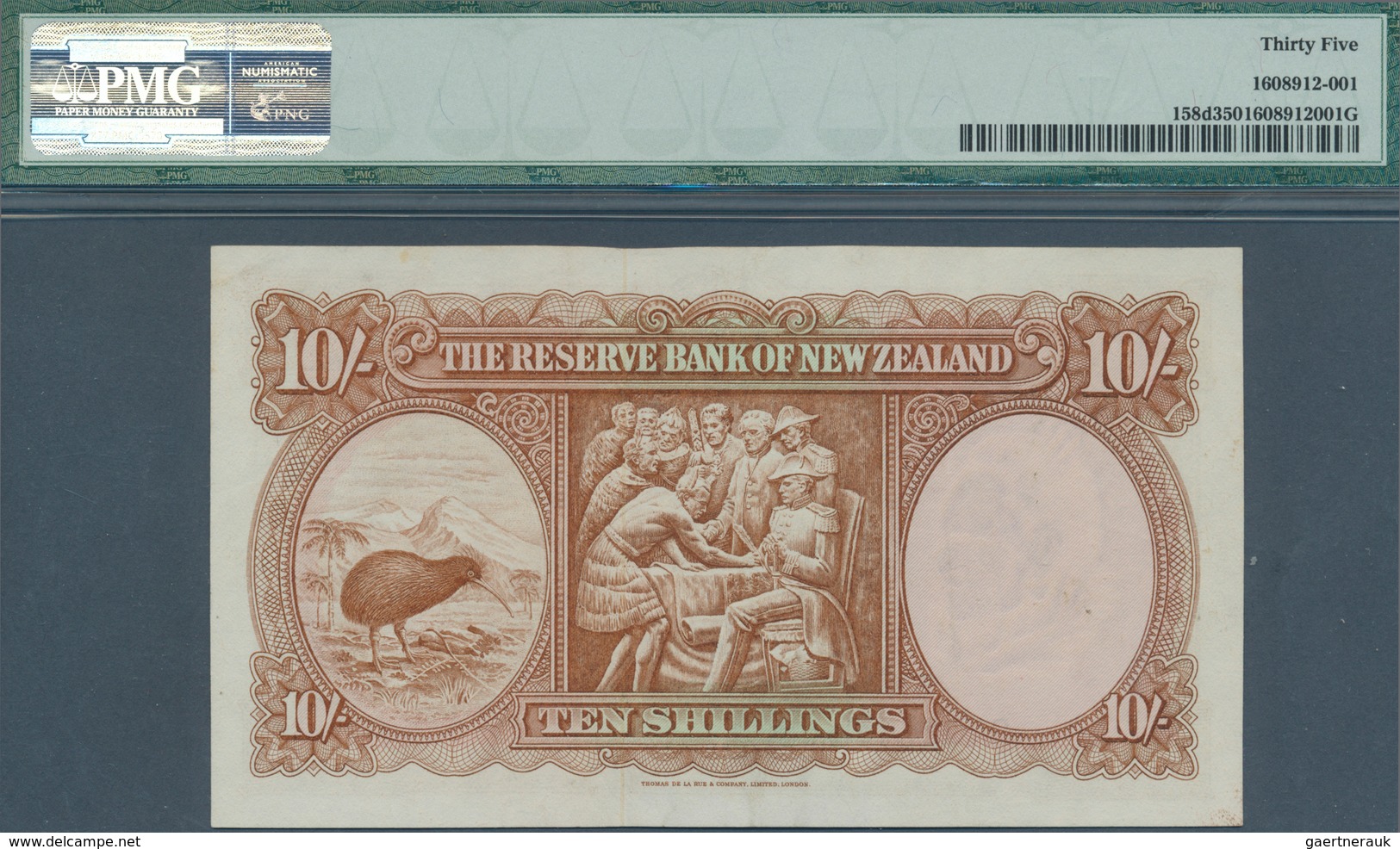 02109 New Zealand / Neuseeland: 10 Shillings ND(1967) P. 158d In Condition: PMG Graded 35 Choice VF. - Nieuw-Zeeland