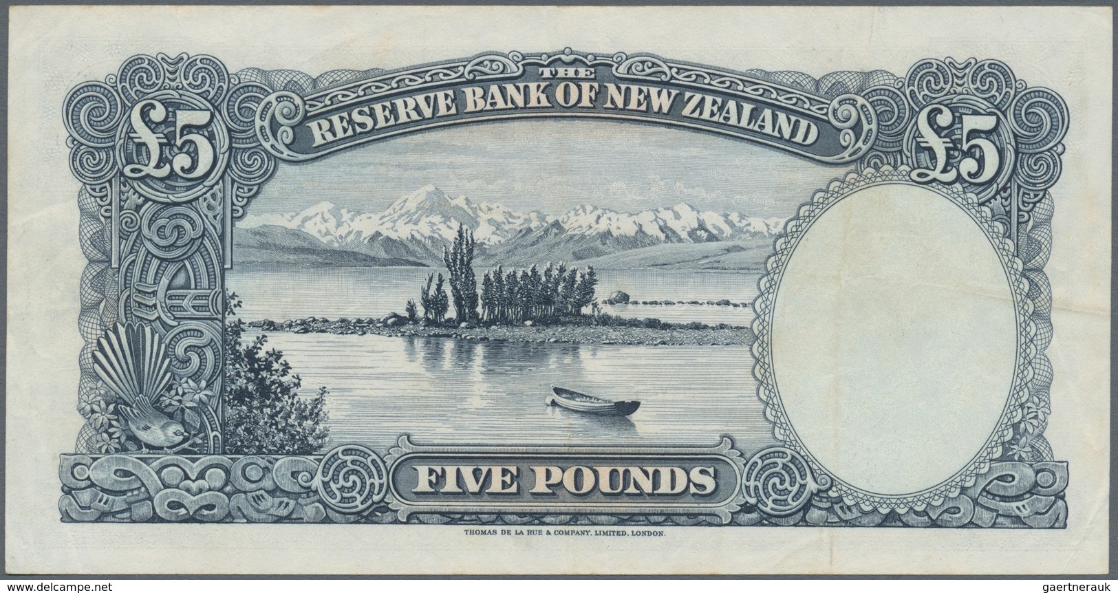 02112 New Zealand / Neuseeland: 5 Pounds ND P. 160b, With Light Folds In Paper, No Holes Or Tears, Not Was - Nieuw-Zeeland