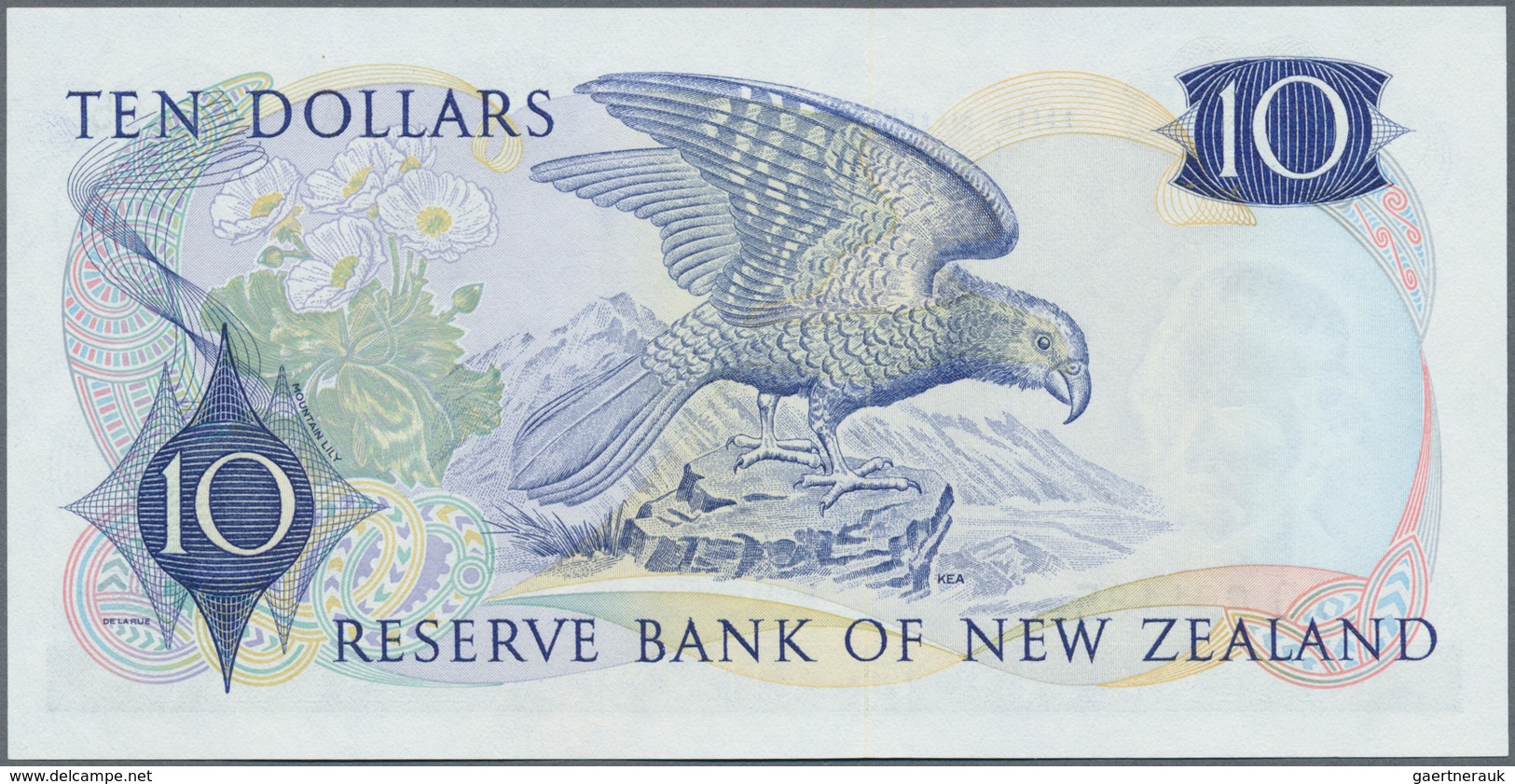 02117 New Zealand / Neuseeland: 10 Dollars ND(1967/68) P. 166a With First Prefix A0 In Condition: UNC. - Nueva Zelandía