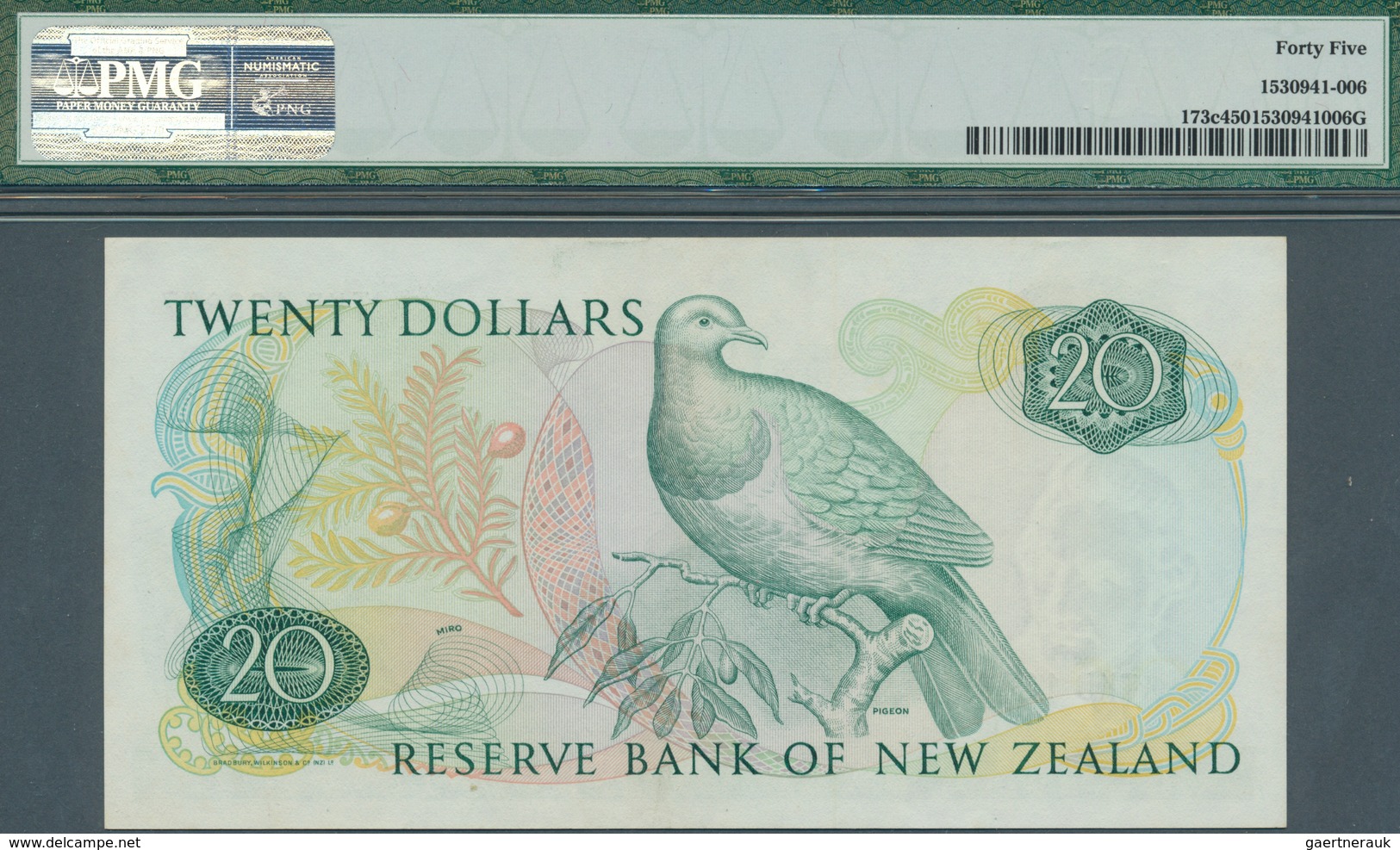 02118 New Zealand / Neuseeland: 20 Dollars ND(1989-92) P. 173c In Condition: PMG Graded 45 Choice XF. - Nieuw-Zeeland