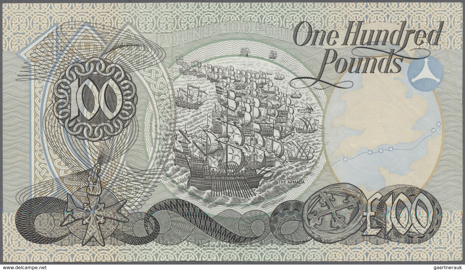 02129 Northern Ireland / Nordirland: 100 Pounds 1982 P. 5, With Light Folds Circulated, Condition: VF. - Other & Unclassified