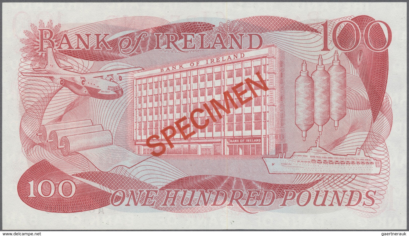 02132 Northern Ireland / Nordirland: 100 Pounds ND(1978) Specimen P. 64s, Bank Of Ireland, In Condition: U - Other & Unclassified