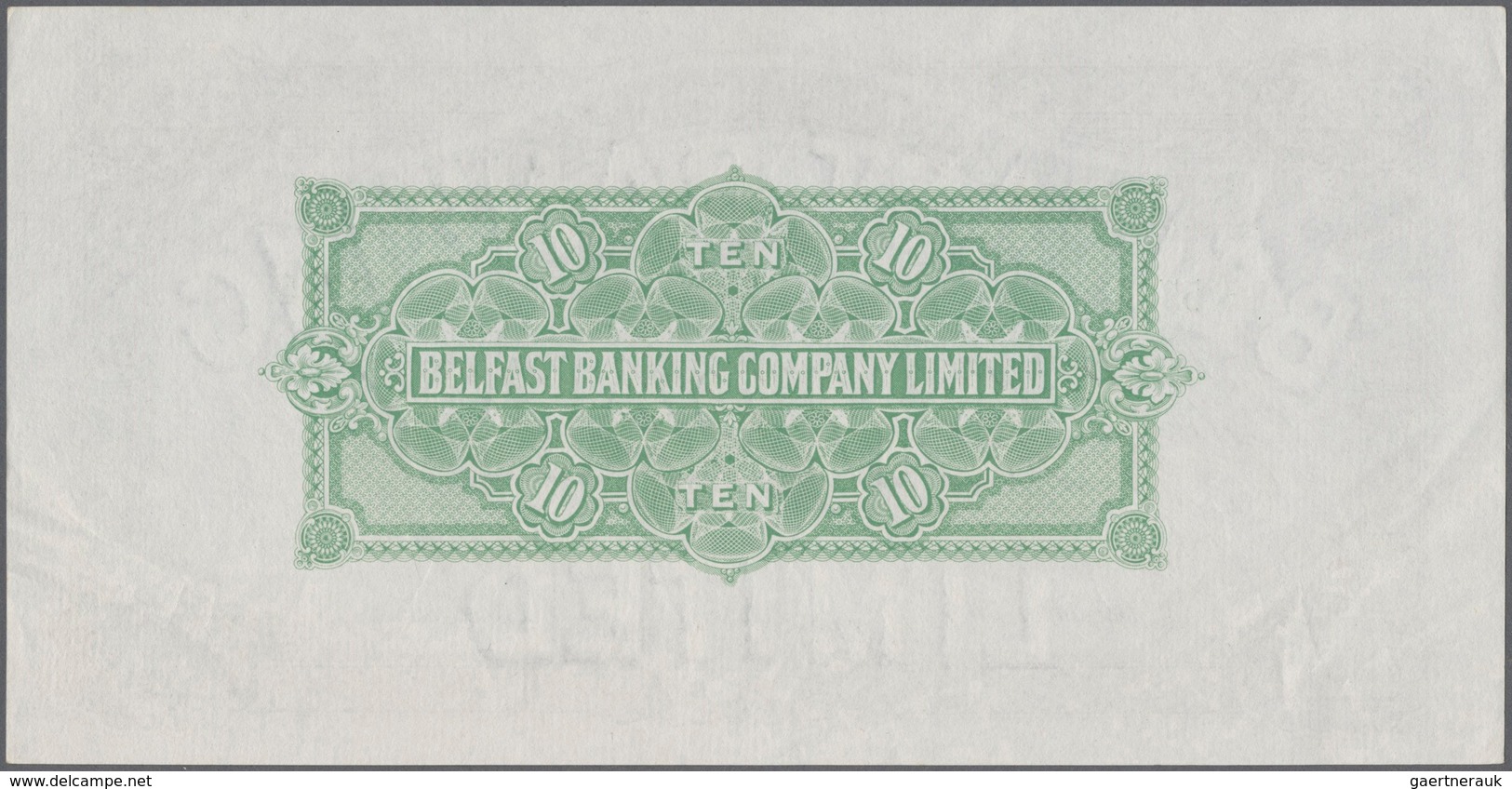 02137 Northern Ireland / Nordirland: 10 Pounds 1963 P. 128c, Belfast Banking Company, Light Creases At Lef - Andere & Zonder Classificatie