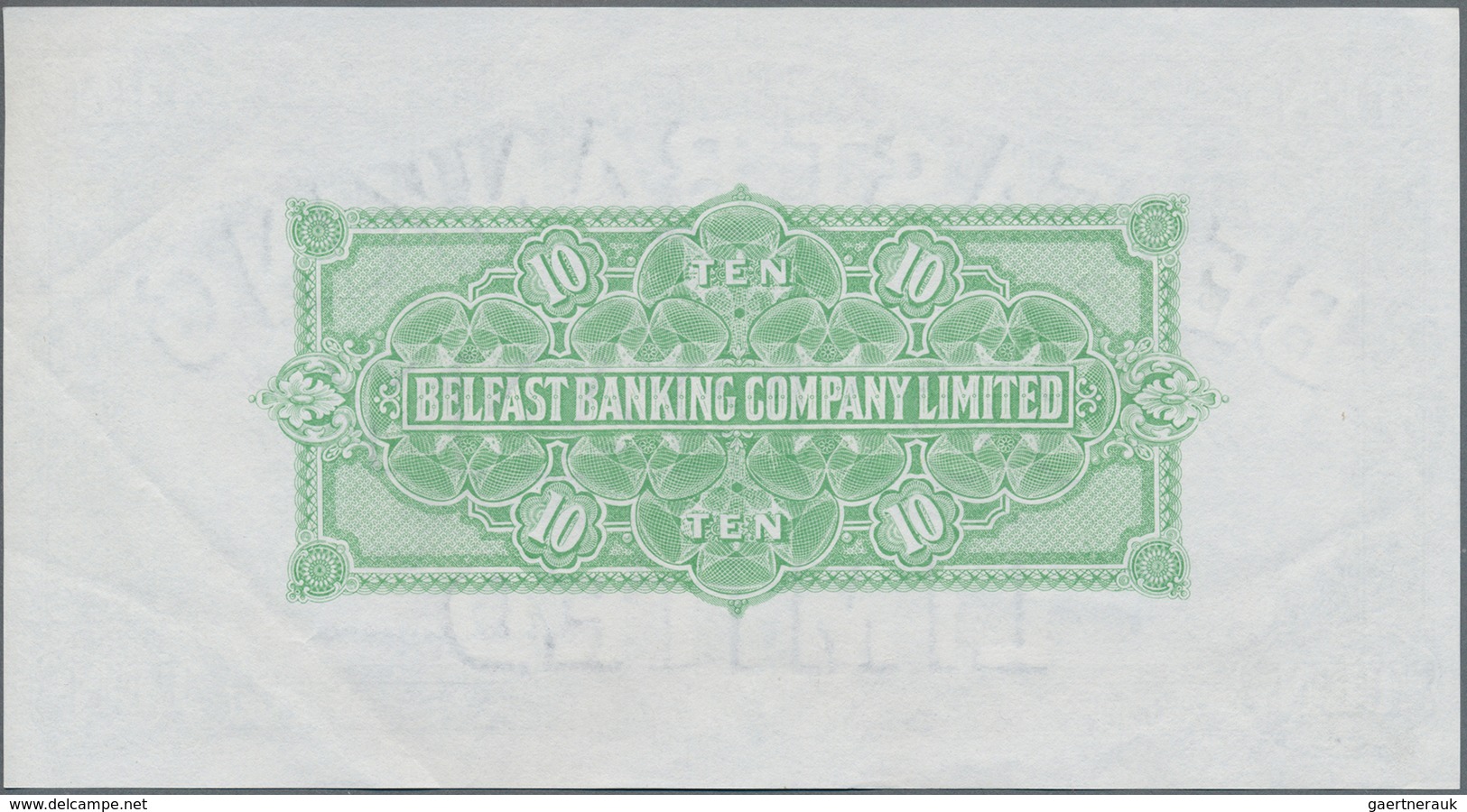 02138 Northern Ireland / Nordirland: 10 Pounds 1965 P. 128c, Crisp Original Paper, Unfolded, Only 4 Light - Altri & Non Classificati