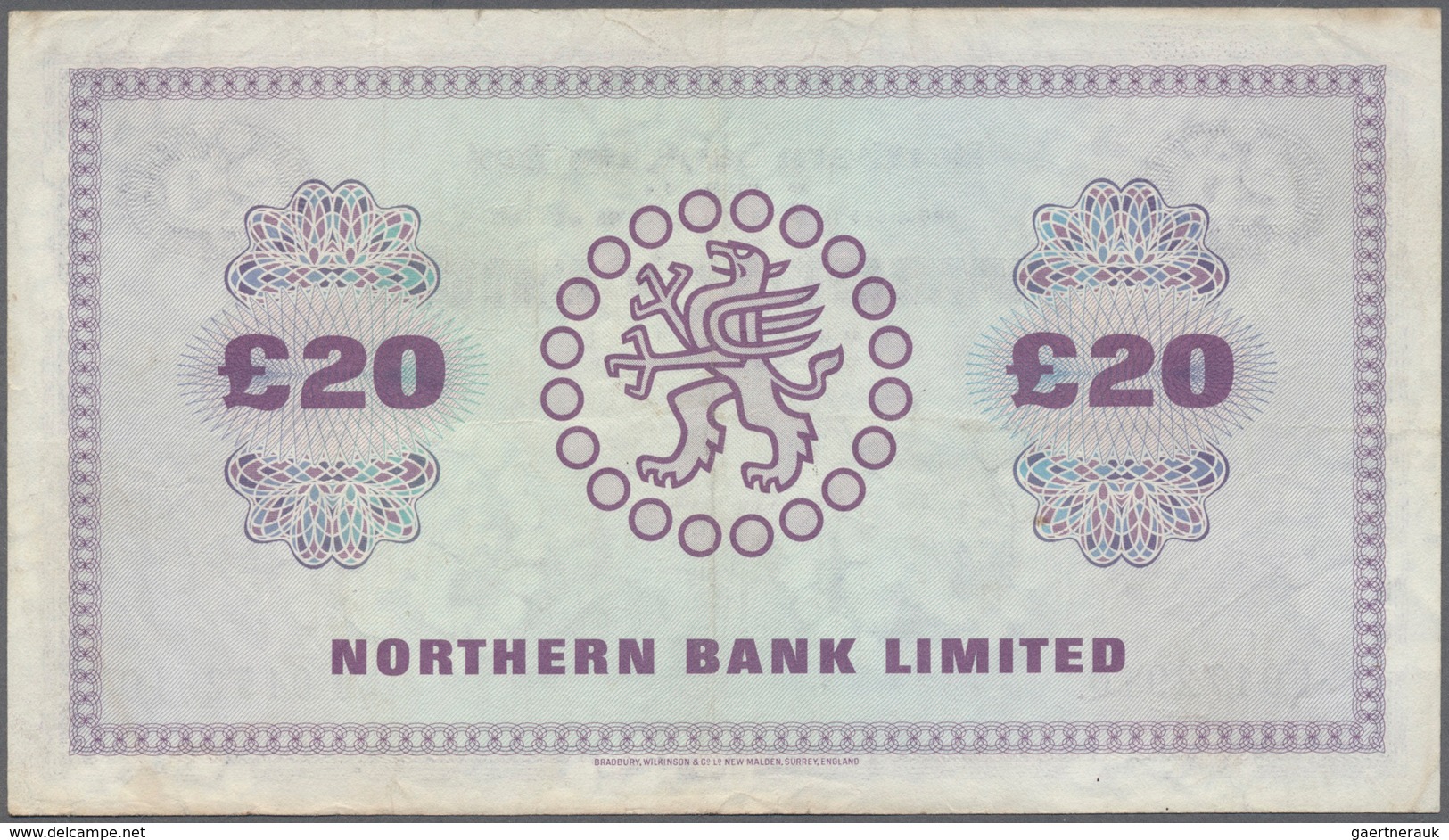 02145 Northern Ireland / Nordirland: 20 Pounds 1981 P. 190b, Northern Bank Limited, Used With Several Fold - Altri & Non Classificati