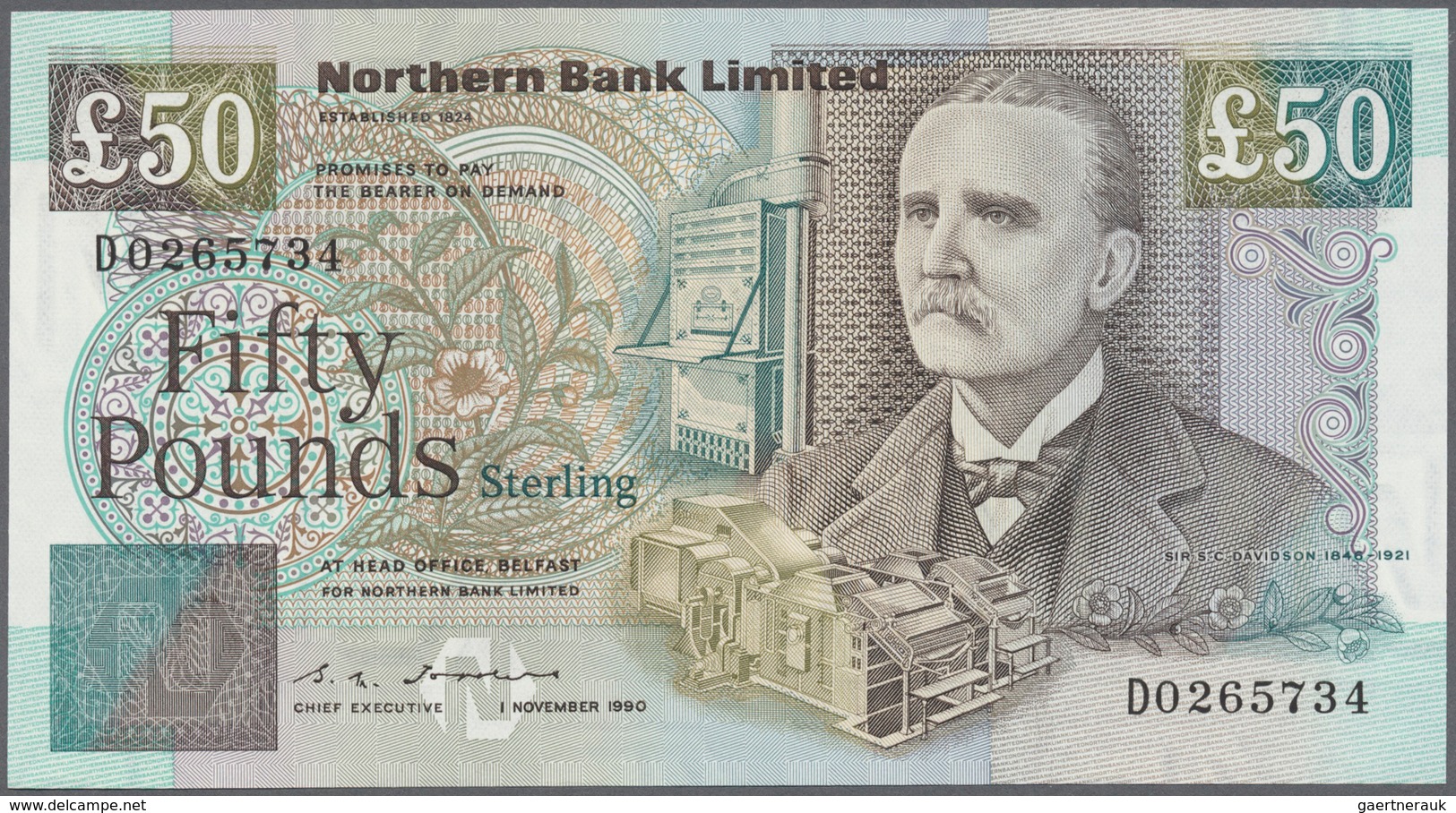 02148 Northern Ireland / Nordirland: 50 Pounds 1990 P. 196a, Northern Bank Limited, In Condition: UNC. - Other & Unclassified