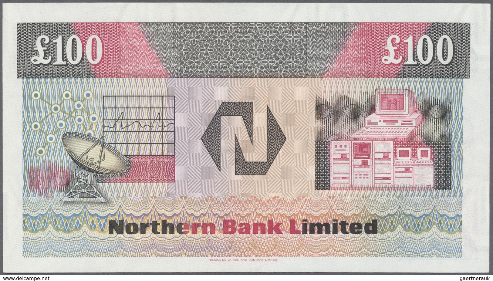 02149 Northern Ireland / Nordirland: 100 Pounds 1990 P. 197a, Northern Bank Limted, Only Light Creases At - Andere & Zonder Classificatie