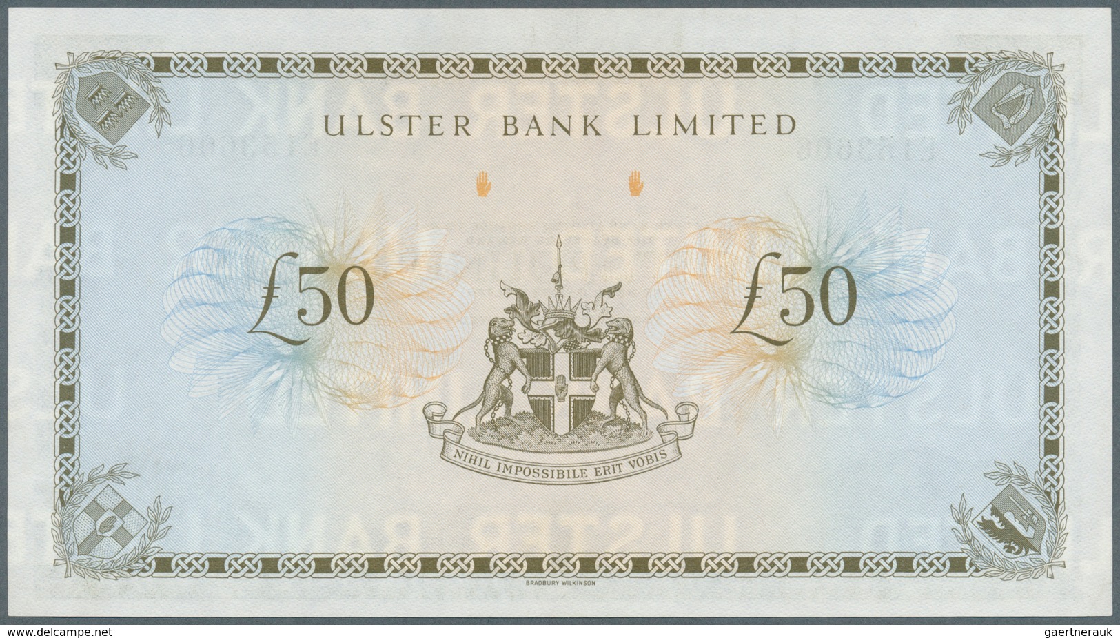 02164 Northern Ireland / Nordirland: 50 Pounds 1982 P. 329a, Ulster Bank Limited, In Condition: UNC. - Otros & Sin Clasificación