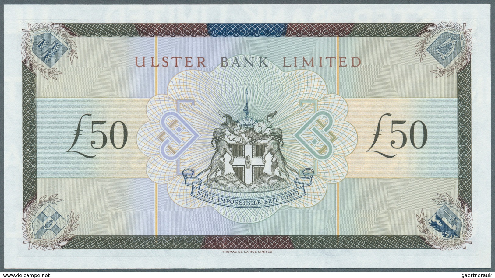 02167 Northern Ireland / Nordirland: 50 Pounds 1997 P. 338, Ulster Bank Limited, In Condition: UNC. - Andere & Zonder Classificatie