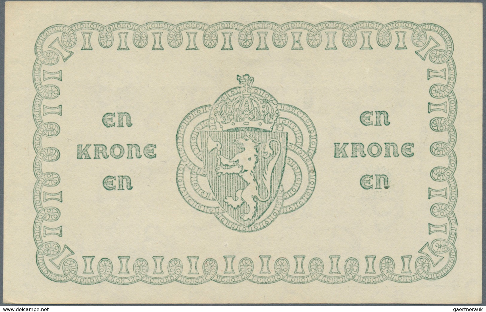 02169 Norway / Norwegen: Set Of 2 Banknotes 1 Kroner 1917 P. 13, Both With Crisp Paper And Only Light Dint - Noorwegen