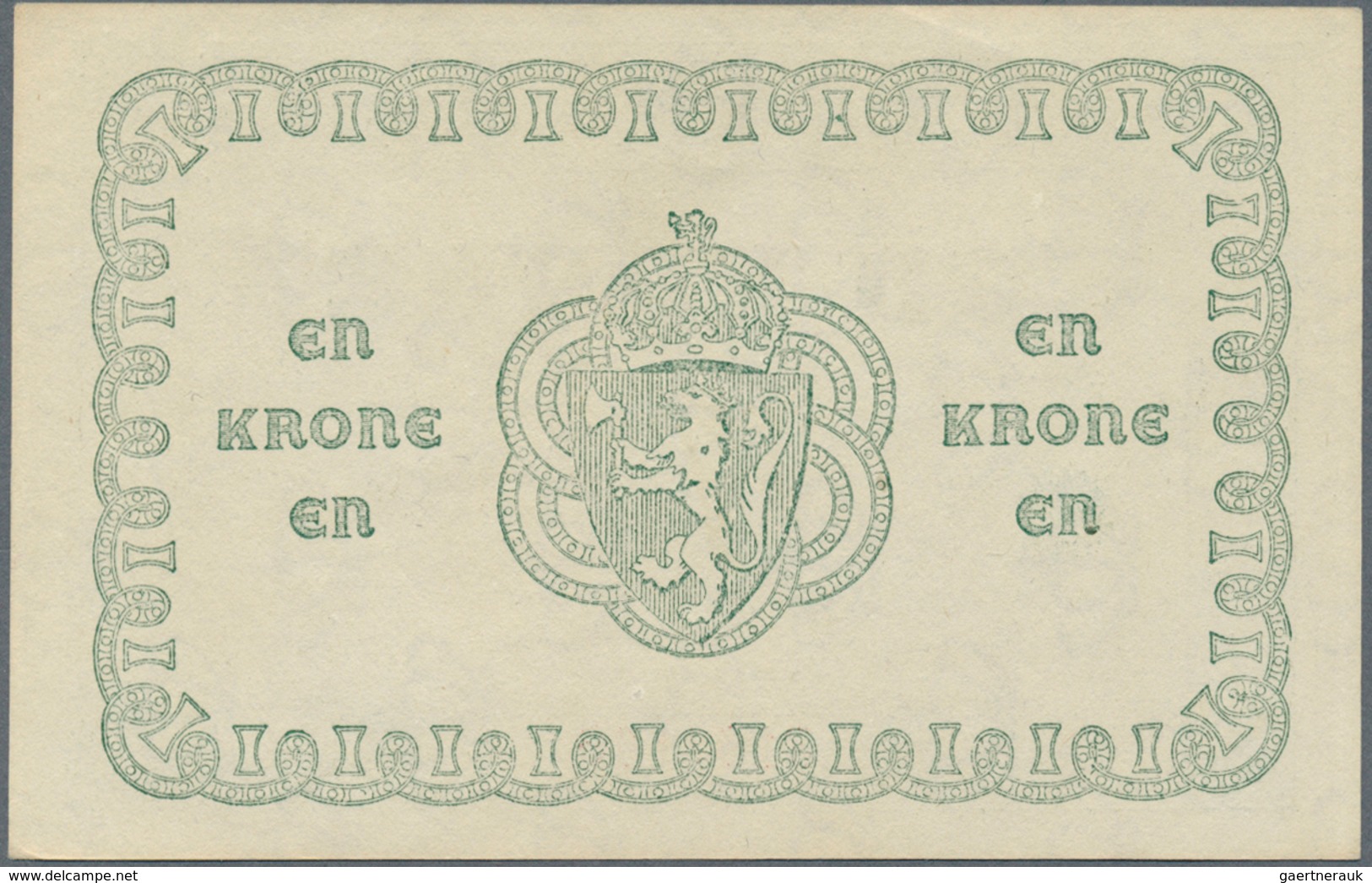 02169 Norway / Norwegen: Set Of 2 Banknotes 1 Kroner 1917 P. 13, Both With Crisp Paper And Only Light Dint - Norway