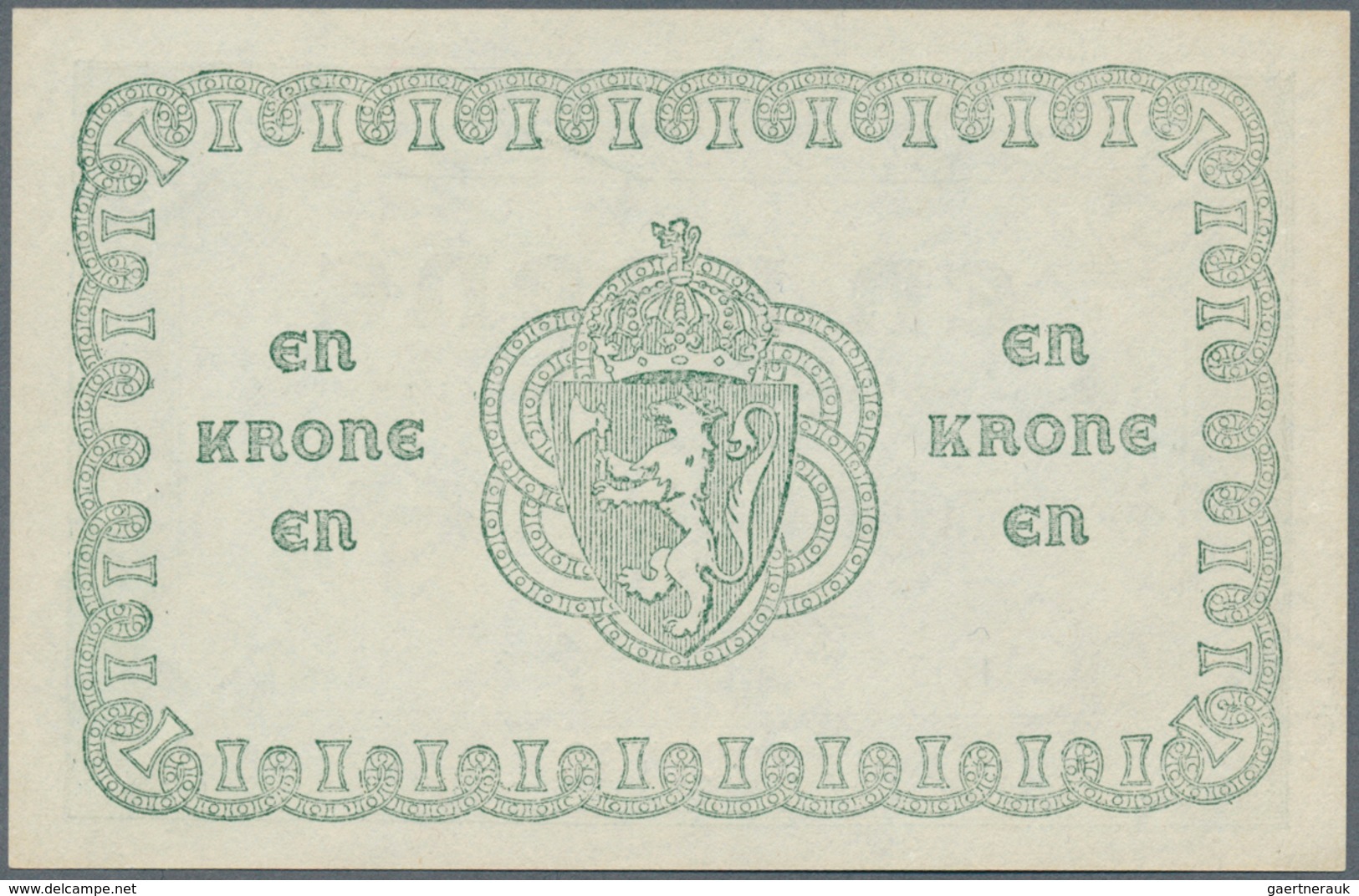 02169 Norway / Norwegen: Set Of 2 Banknotes 1 Kroner 1917 P. 13, Both With Crisp Paper And Only Light Dint - Noruega