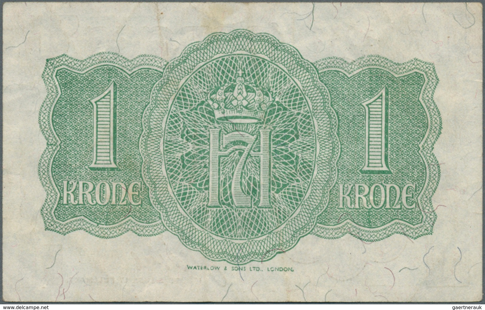 02170 Norway / Norwegen: 1 Krone 1942 With Prefix "A", P.17a With Several Soft Folds And Creases And A Few - Noorwegen