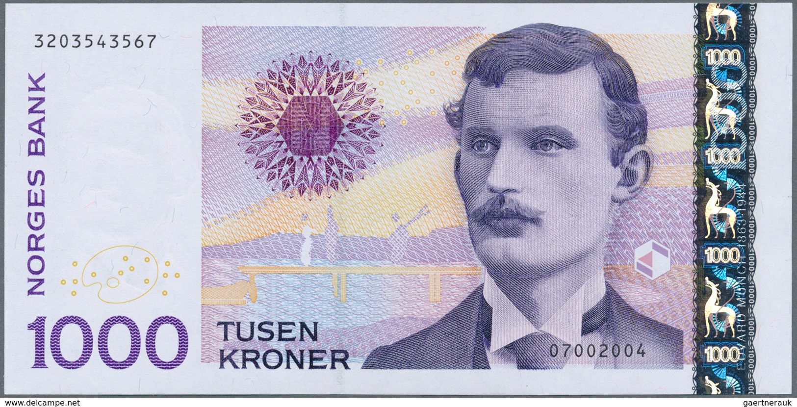 02175 Norway / Norwegen: 1000 Kroner 2004 P. 52 In Condition: UNC. - Norvegia