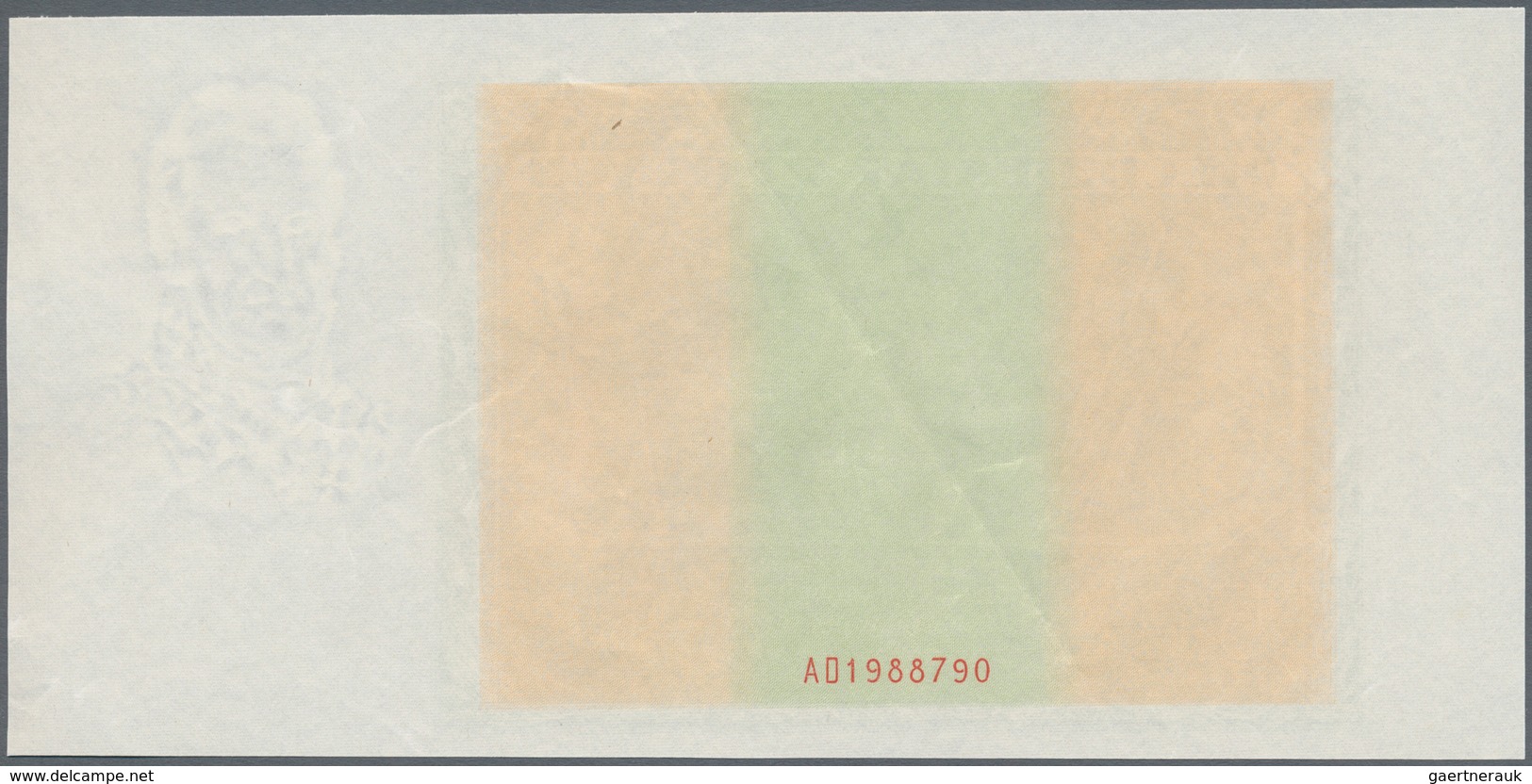 02205 Poland / Polen: 50 Zlotych ND P. 78bp, Proof Print, Front Side Only Underprint, Back Fully Printed, - Pologne