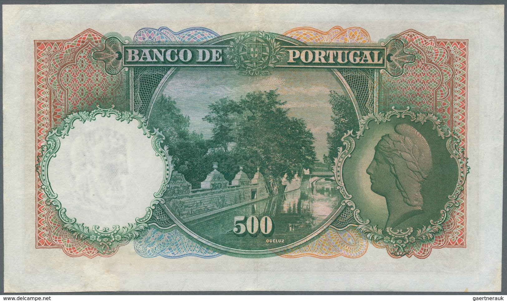 02232 Portugal: 500 Escudos 1932 P. 147, A Real Beauty, Rare As Issued Note, Professionally Repaired At Up - Portogallo