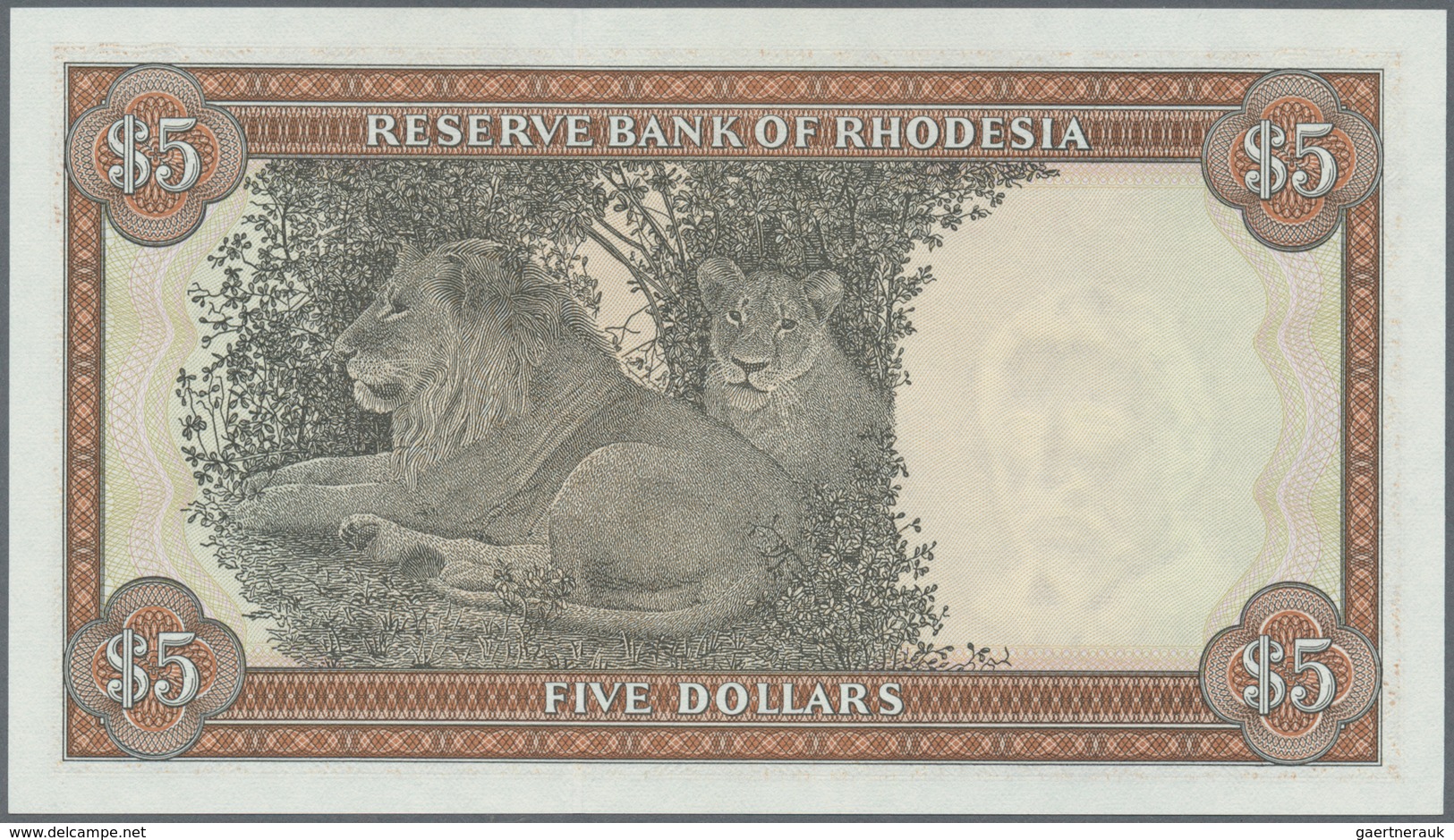 02252 Rhodesia / Rhodesien: 1 Dollar 1974 And 5 Dollars 1976, P.30, 36, Both In AUNC Condition (2 Pcs.) - Rhodesië