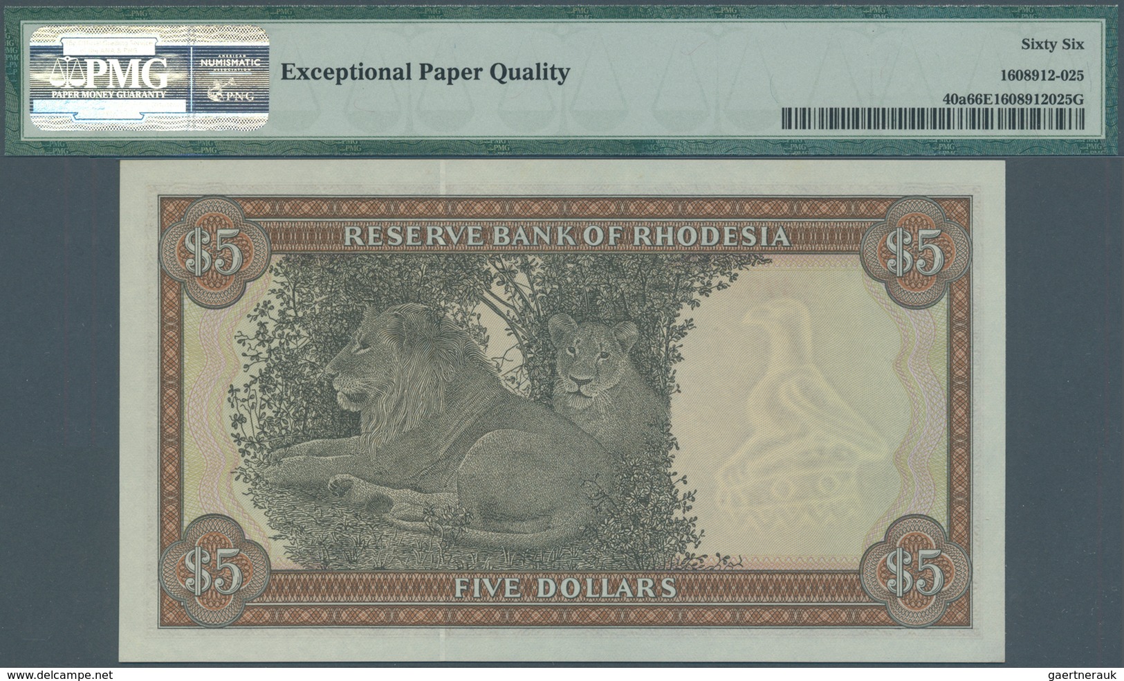 02253 Rhodesia / Rhodesien: Set Of 2 CONSECUTIVE Banknotes 5 Dollars 1979 P. 40a Both PMG Graded, 64 Choic - Rhodesia