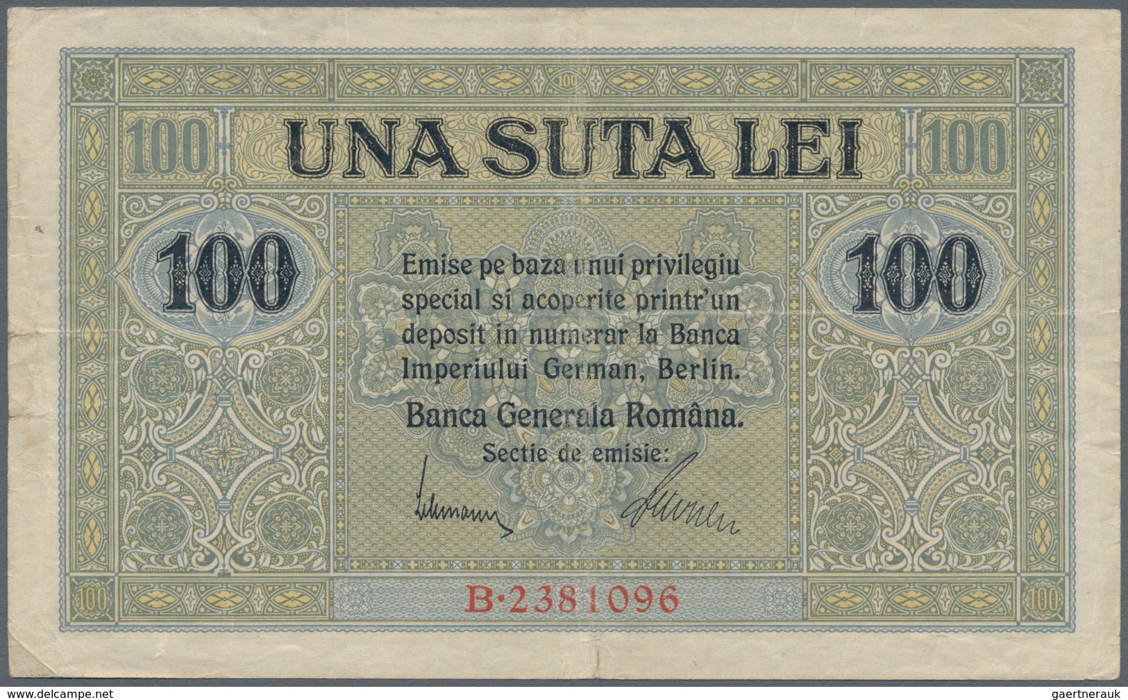 02259 Romania / Rumänien: 100 Lei ND P. M7, Used With Folds And Creases, No Holes, Still Strongness In Pap - Rumania