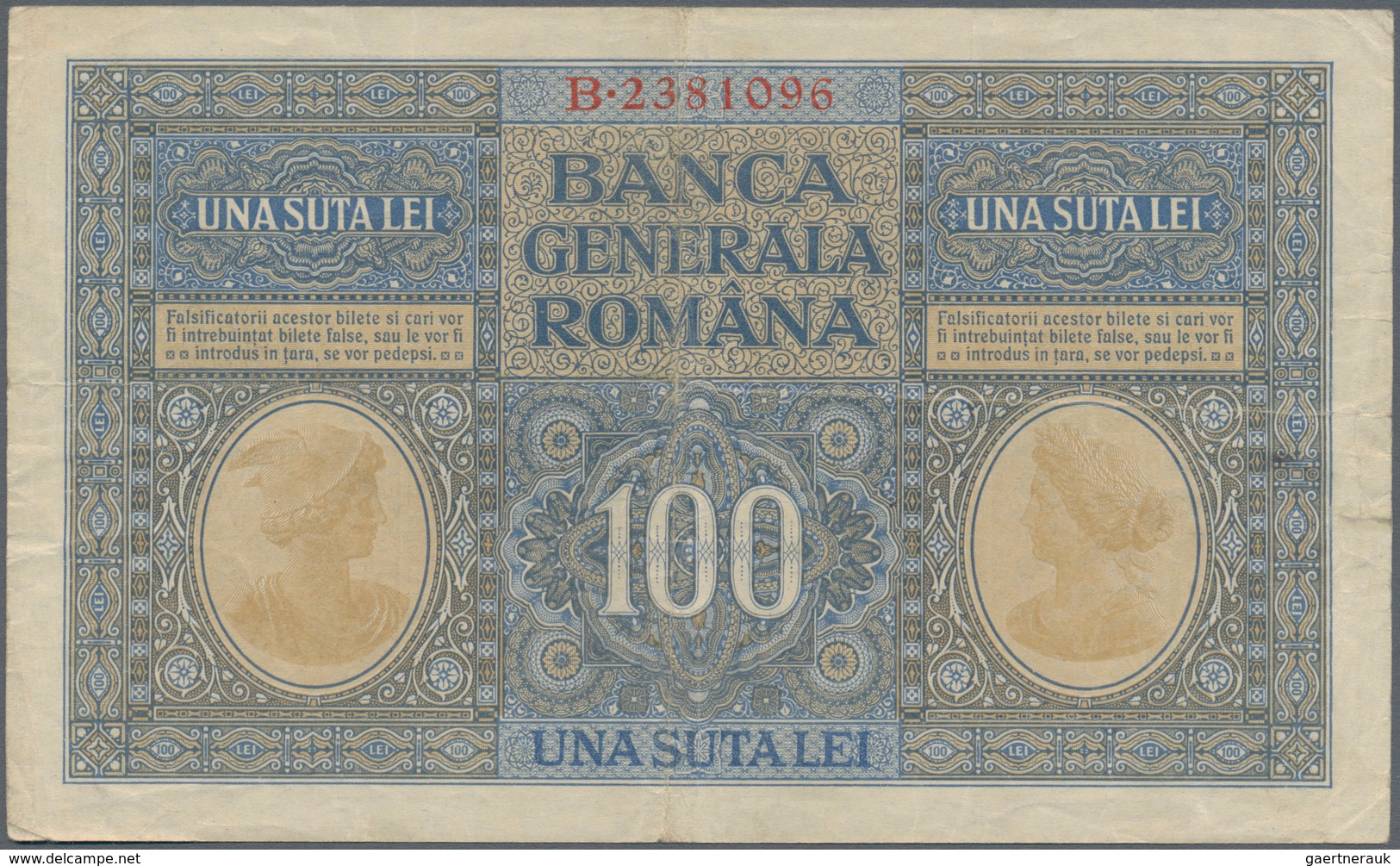 02259 Romania / Rumänien: 100 Lei ND P. M7, Used With Folds And Creases, No Holes, Still Strongness In Pap - Rumania