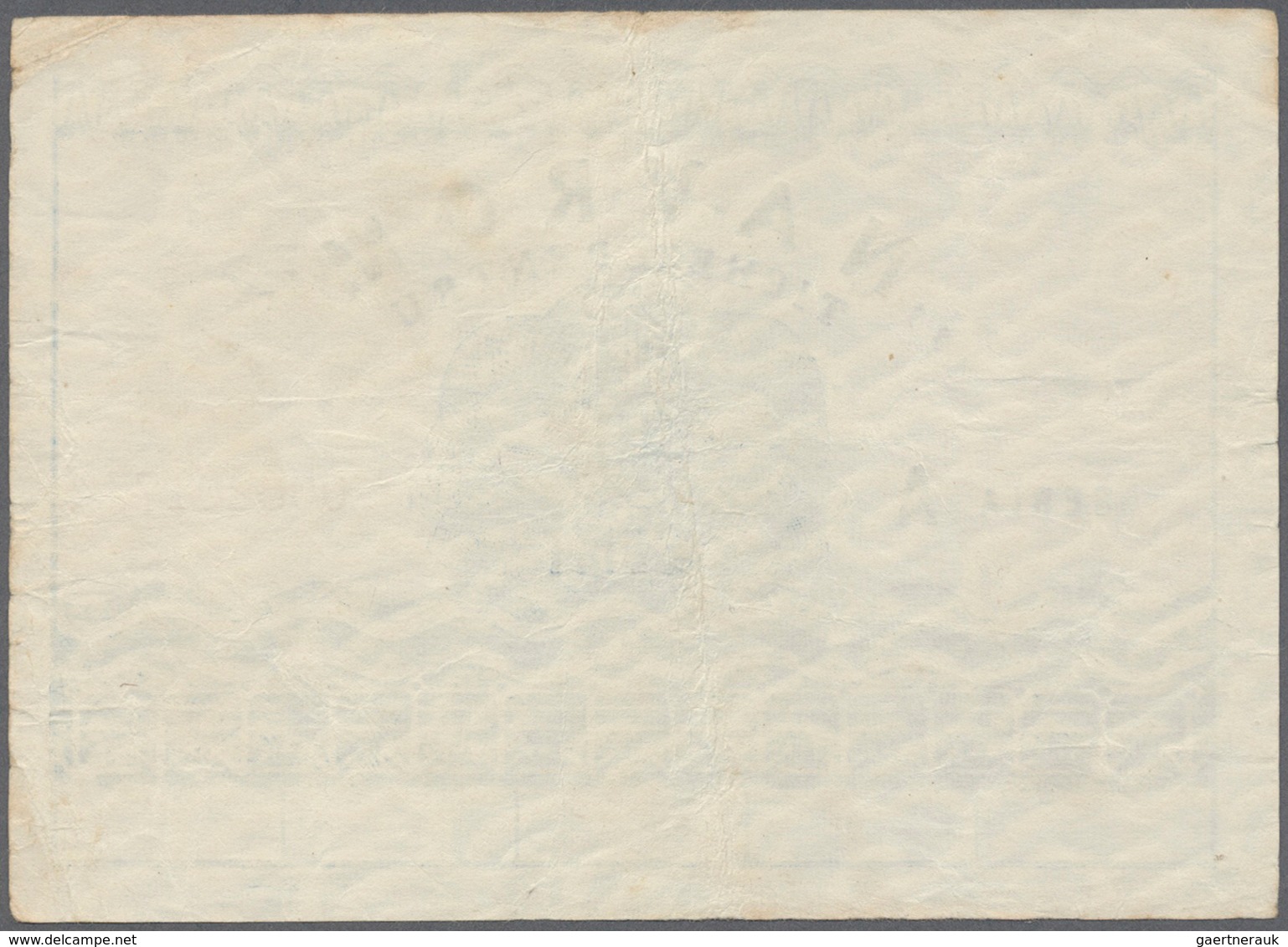 02260 Romania / Rumänien: 1 Cent Navrom Serie A ND, P. NL., Vertical Folds, Creases And Handling In Paper, - Rumania