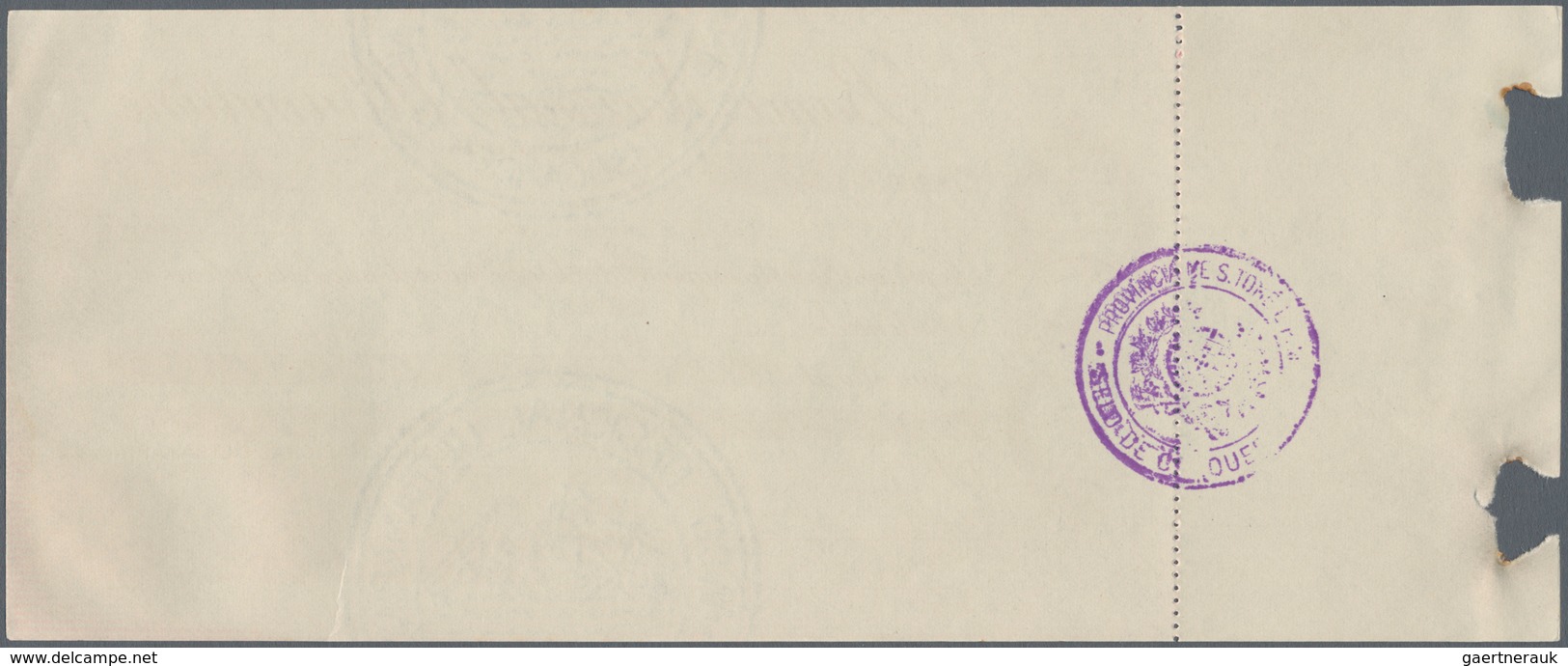 02295 Saint Thomas & Prince / Sao Tome E Principe: 500 Escudos 1974 P. 43, Blanco With Bank Stamp On Back, - San Tomé E Principe