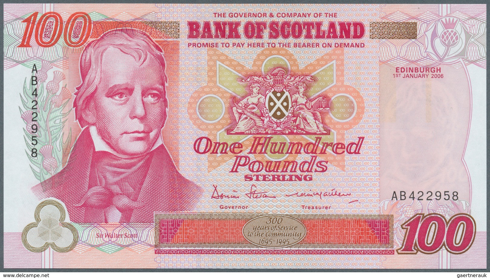 02316 Scotland / Schottland: Bank Of Scotland 100 Pounds 2006 P. 123e, In Crisp Original Condition: UNC. - Andere & Zonder Classificatie