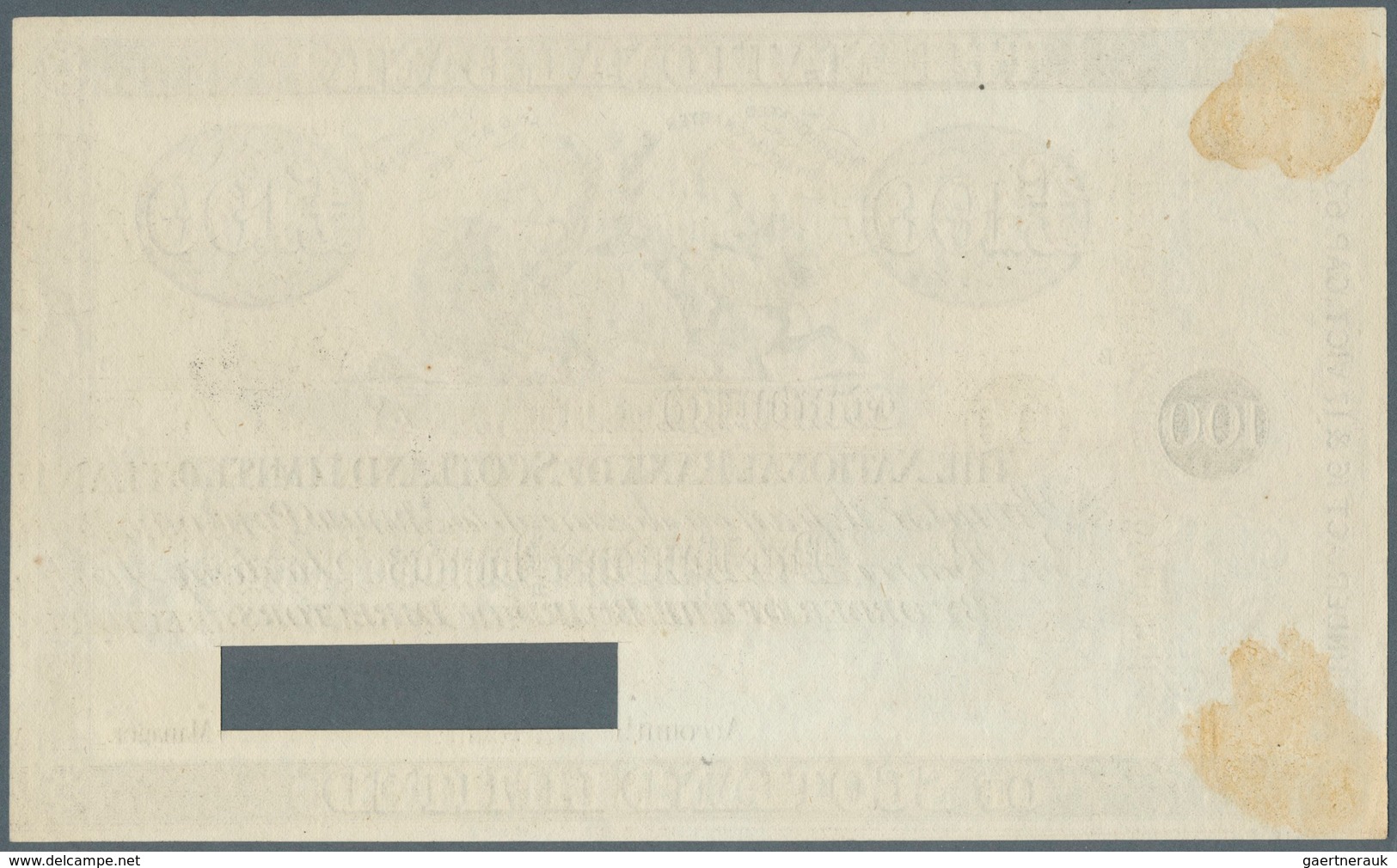 02329 Scotland / Schottland: The National Bank Of Scotland Limited 100 Pounds ND(1882) P. 243p, Signature - Altri & Non Classificati