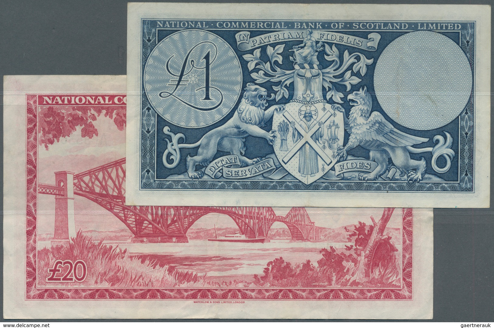 02332 Scotland / Schottland: Set Of 2 Notes National Commercial Bank Of Scotland 1 And 20 Pounds 1959 P. 2 - Andere & Zonder Classificatie