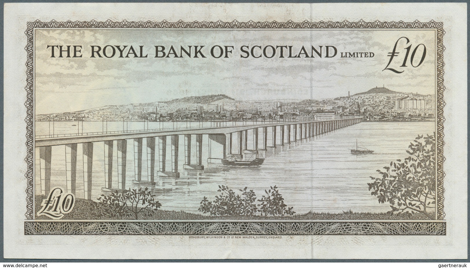 02336 Scotland / Schottland: The Royal Bank Of Scotland 10 Pounds 1969 P. 331, Light Center Fold And Light - Otros & Sin Clasificación
