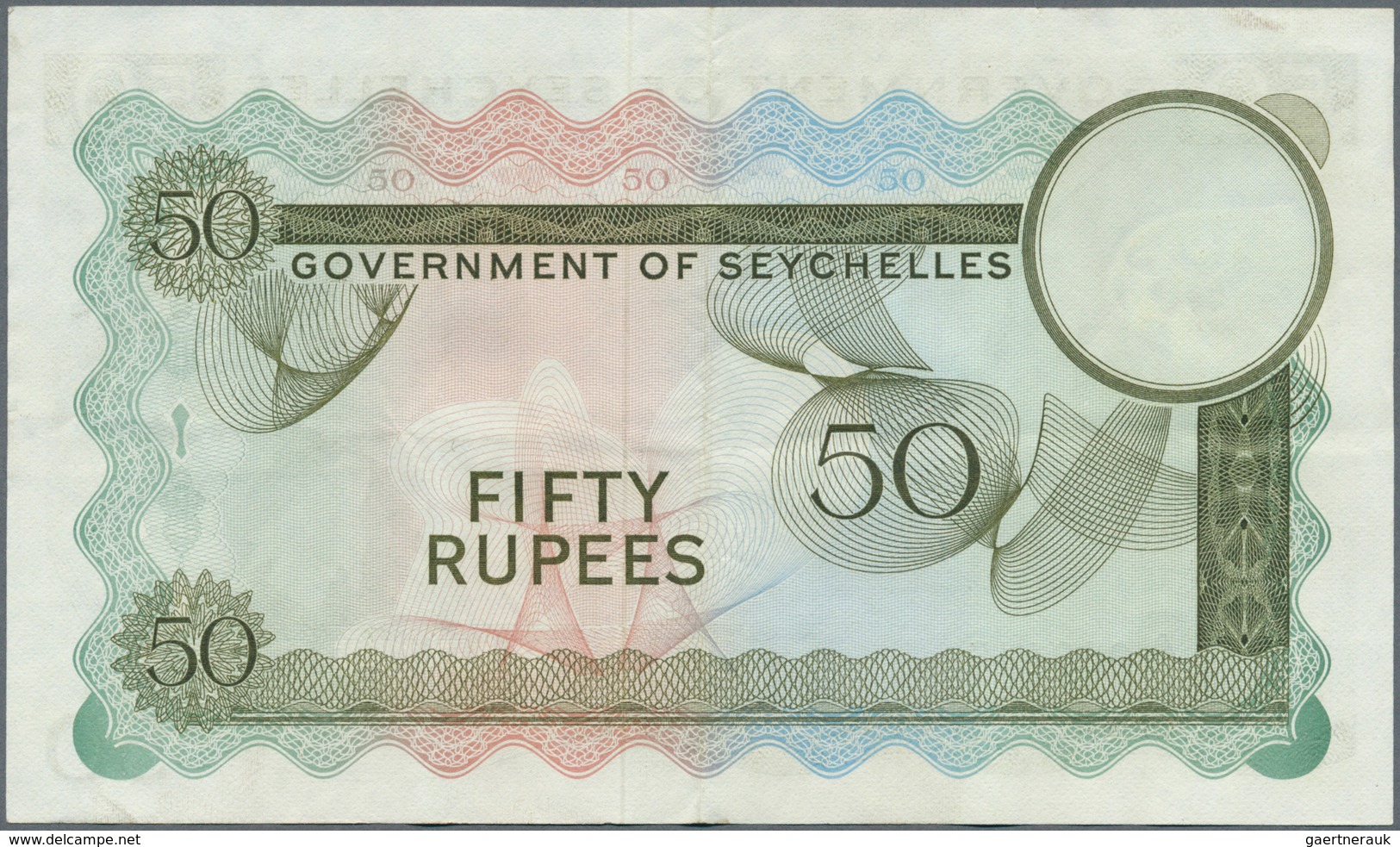 02356 Seychelles / Seychellen: Very nice lot with 6 notes of the 50 Rupees SEX note, comprising two pieces