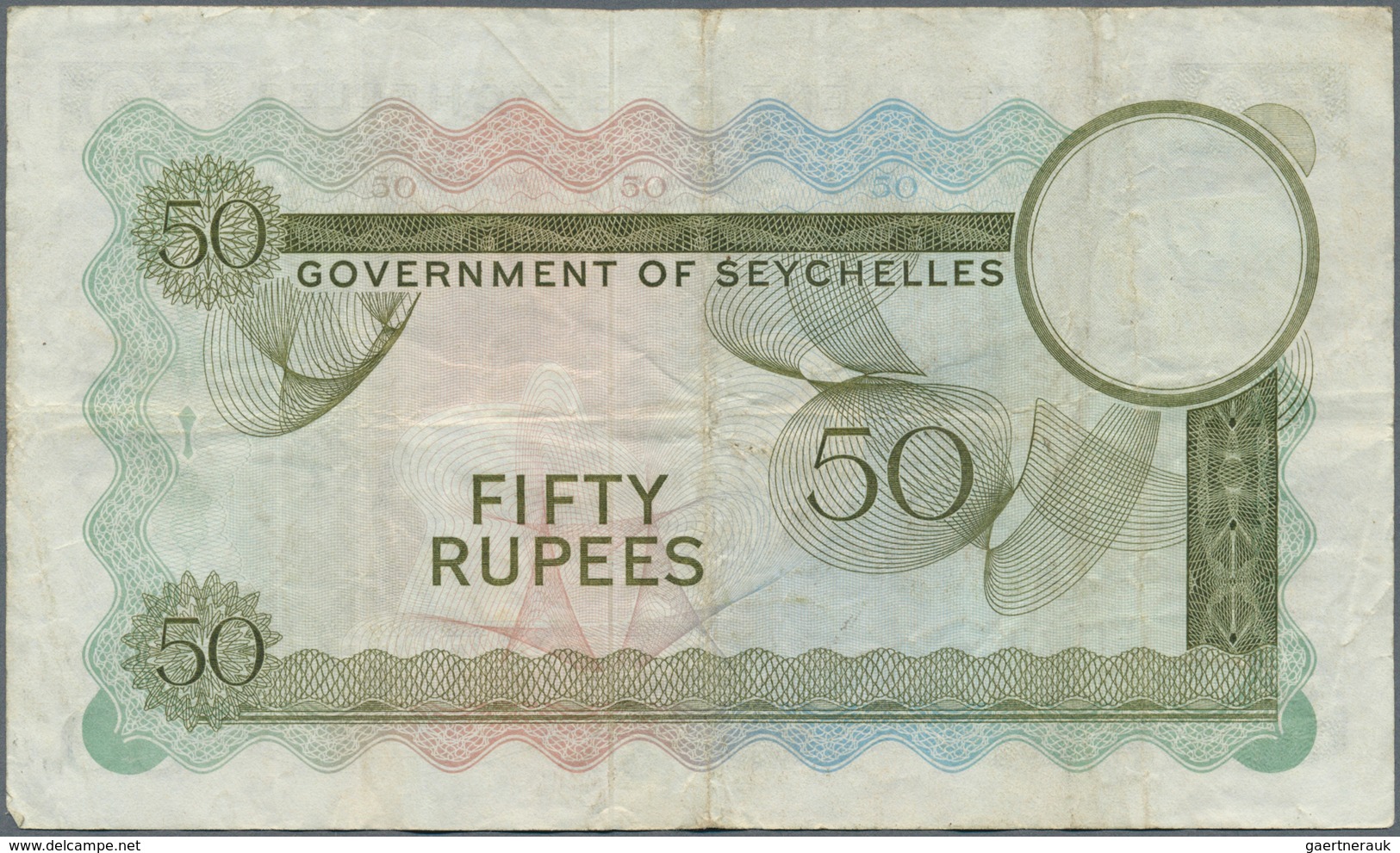 02356 Seychelles / Seychellen: Very nice lot with 6 notes of the 50 Rupees SEX note, comprising two pieces