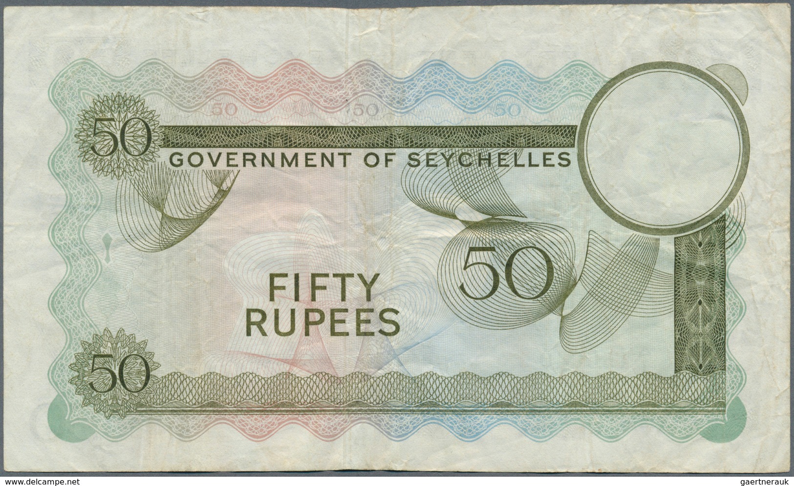 02356 Seychelles / Seychellen: Very nice lot with 6 notes of the 50 Rupees SEX note, comprising two pieces
