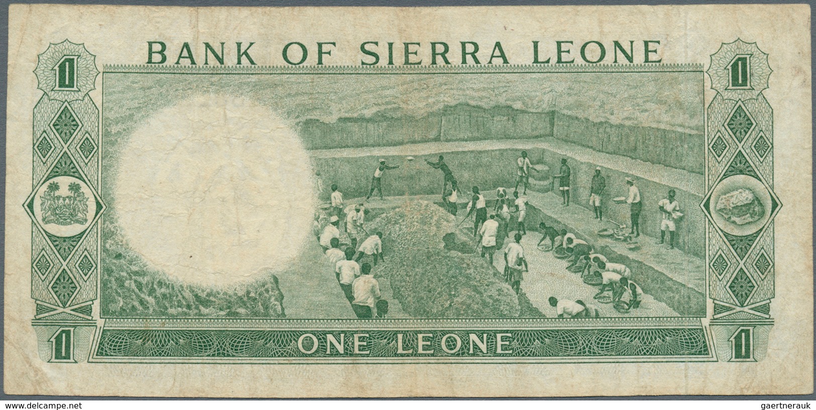 02360 Sierra Leone: 1 Leone ND P. 1 In Used Condition With Folds And Stain In Paper, Condiiton: F To F+. - Sierra Leona