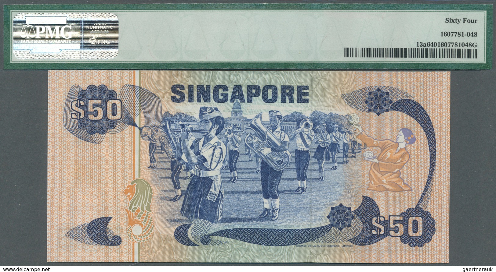 02365 Singapore / Singapur: Set Of 2 CONSECUTIVE Banknotes 50 Dollars ND(1976) P. 13a, Both In Condition: - Singapur