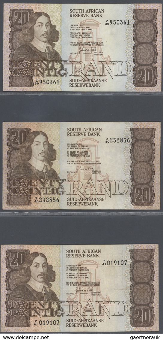 02385 South Africa / Südafrika: large set of 31 REPLACEMENT notes containing 2x 10 Rand P. 113, 1x 50 Rand