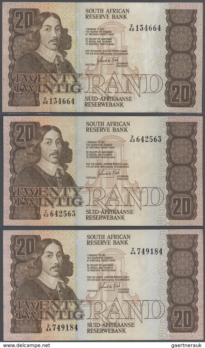 02385 South Africa / Südafrika: large set of 31 REPLACEMENT notes containing 2x 10 Rand P. 113, 1x 50 Rand