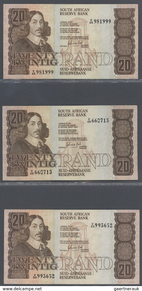 02385 South Africa / Südafrika: large set of 31 REPLACEMENT notes containing 2x 10 Rand P. 113, 1x 50 Rand